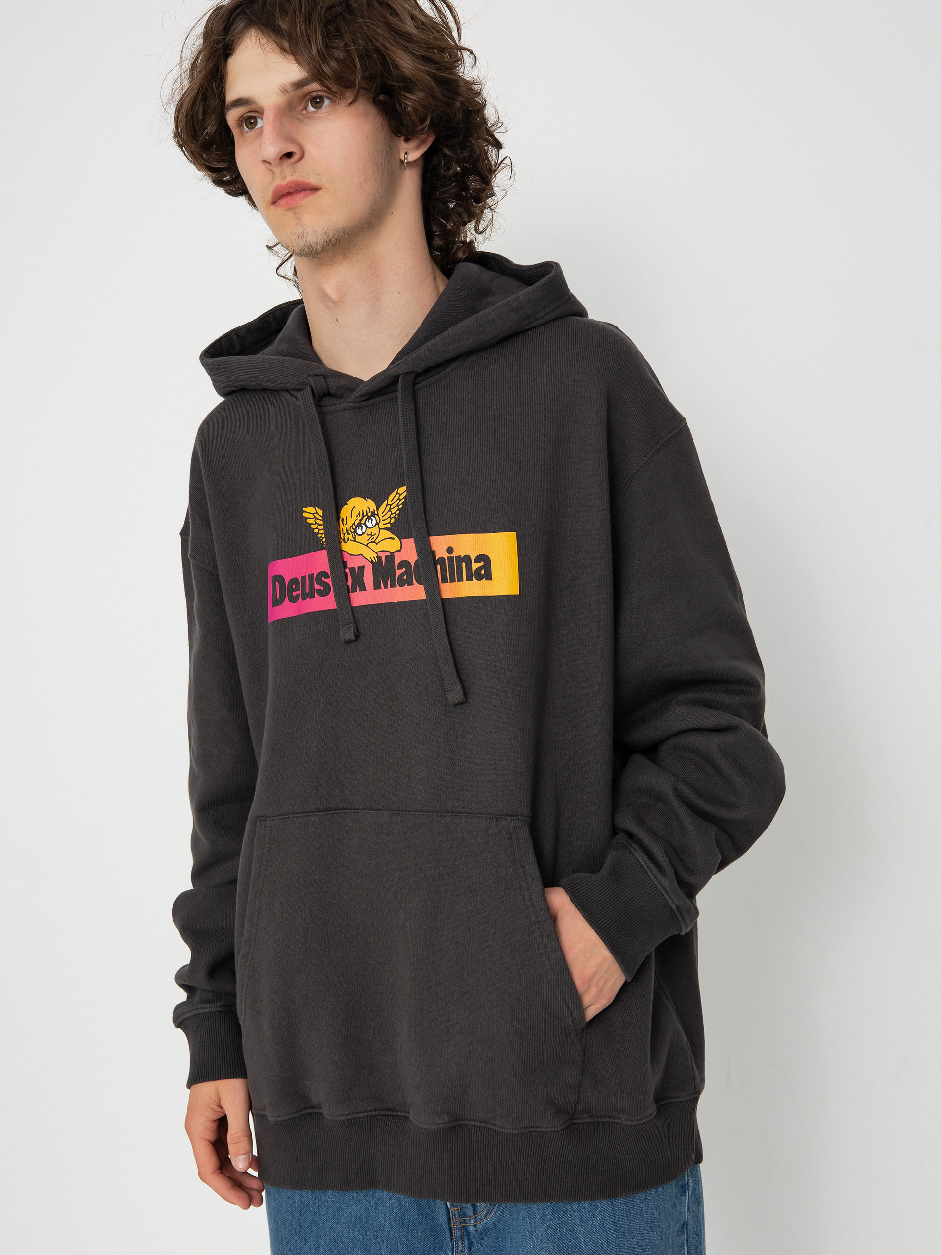 Mikina s kapucňou Deus Ex Machina Angel Energy HD (anthracite)