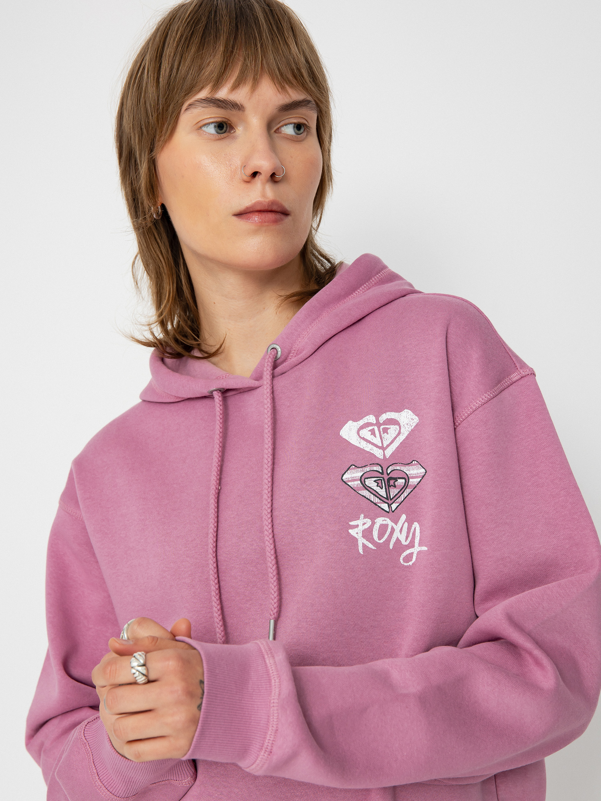 Mikina s kapucňou Roxy Surf Stoked Brushed A HD Wmn (mauve orchid)