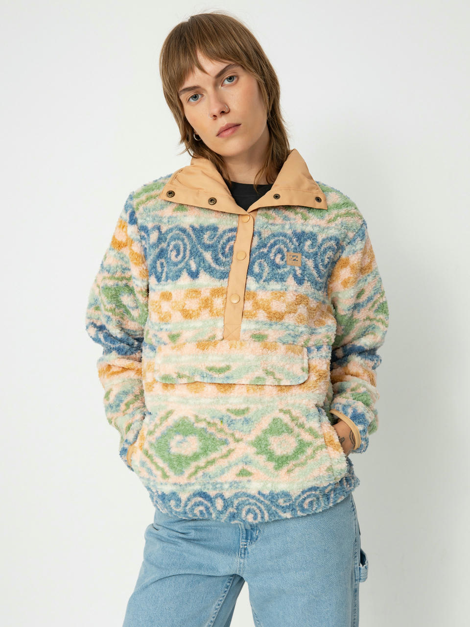 Flísová mikina Billabong Switchback Pullover Wmn (blue haze)