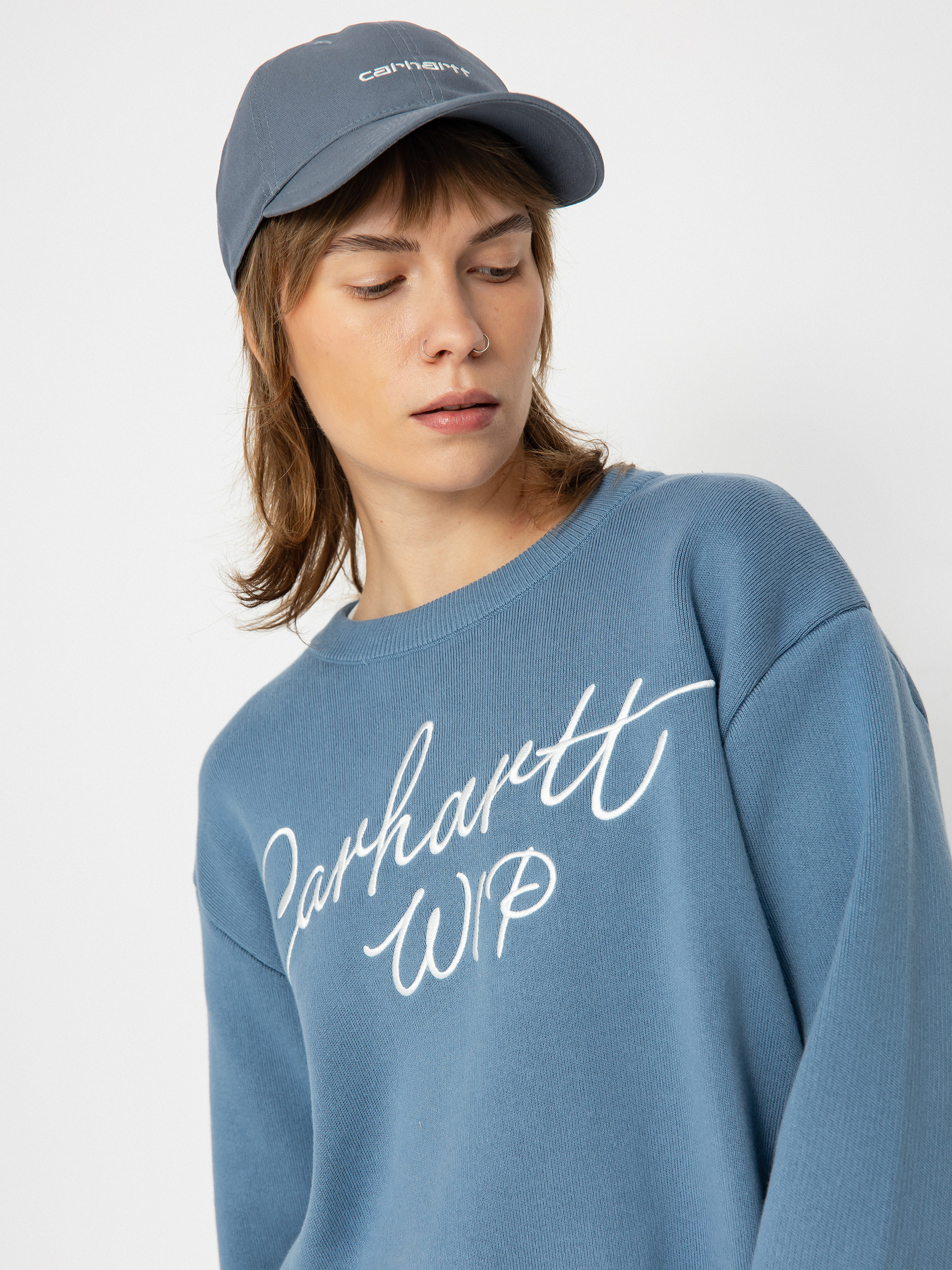 Sveter Carhartt WIP Signature Wmn (dusty ice/wax)