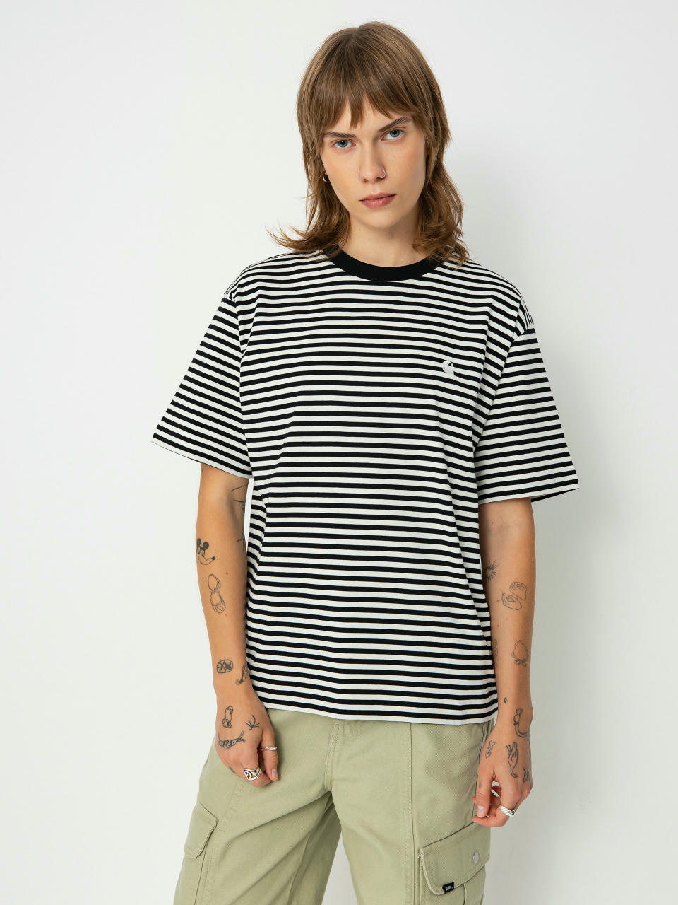 Tričko Carhartt WIP Verner Wmn (verner stripe/black/wax)