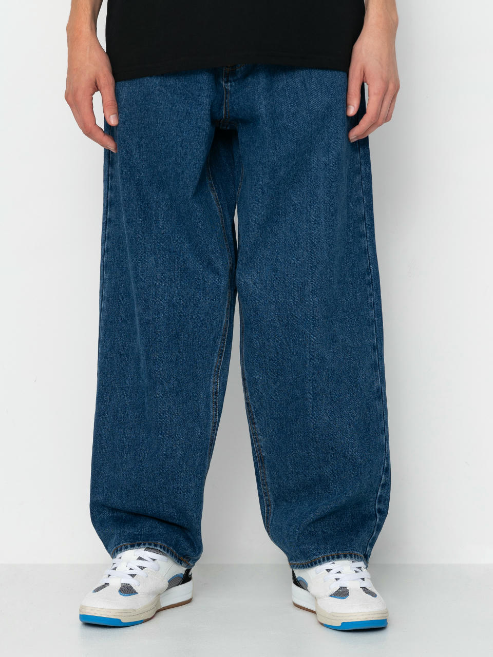 Nohavice OBEY Bigwig Baggy Denim (stone wash indigo)