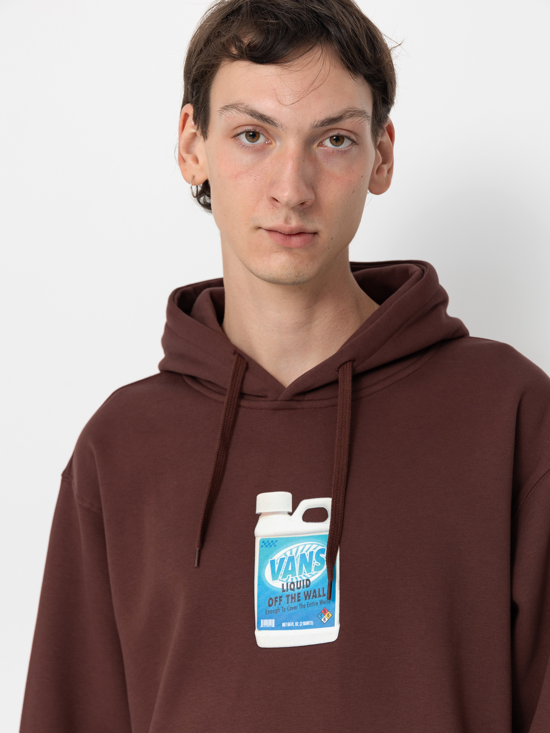 Mikina s kapucňou Vans Extra Strength Loose HD (bitter chocolate)