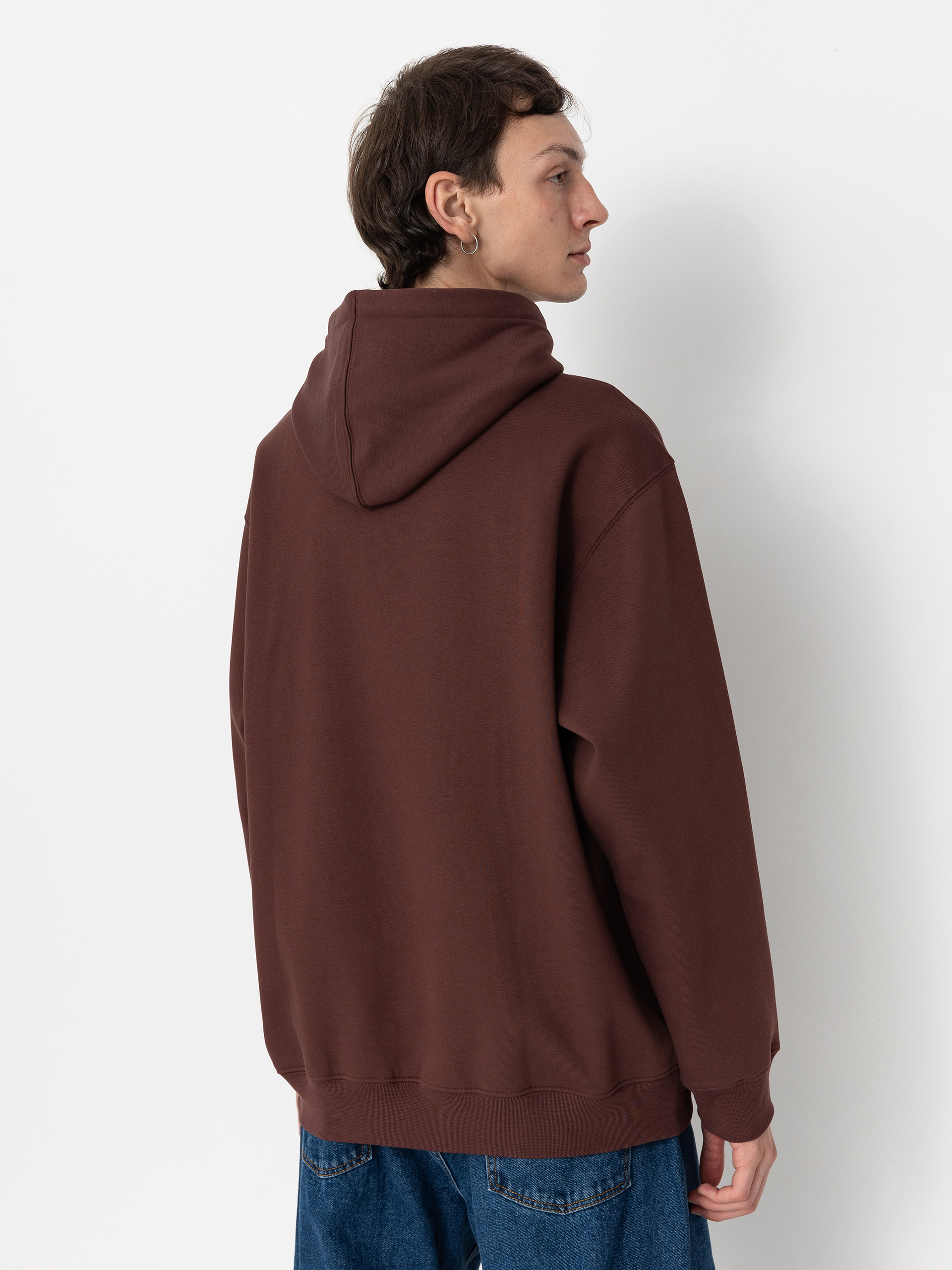 Mikina s kapucňou Vans Extra Strength Loose HD (bitter chocolate)
