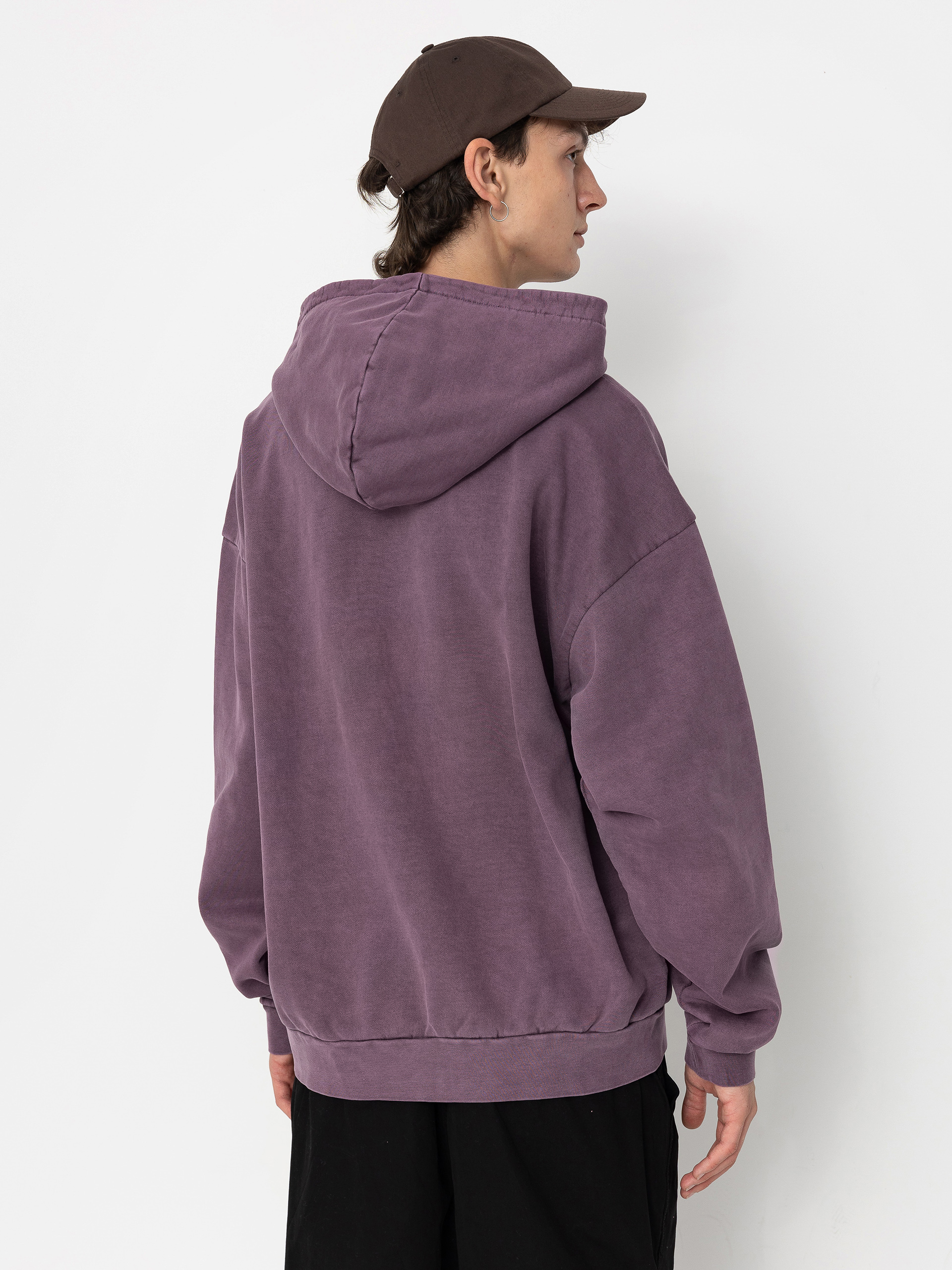 Mikina s kapucňou OBEY Lowercase Pigment HD (pigment plum perfect)