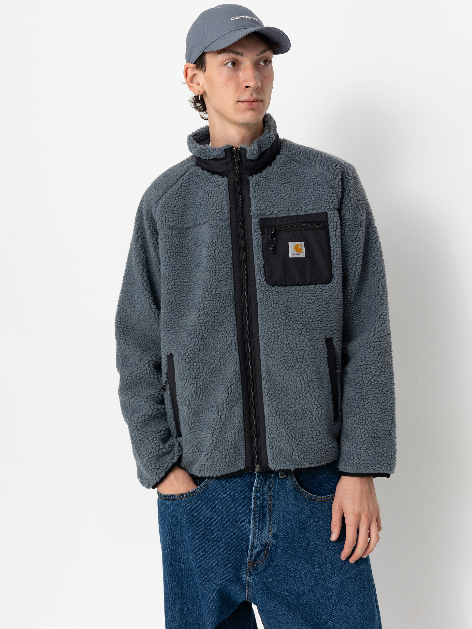 Bunda Carhartt WIP Prentis Liner (dove grey/black)