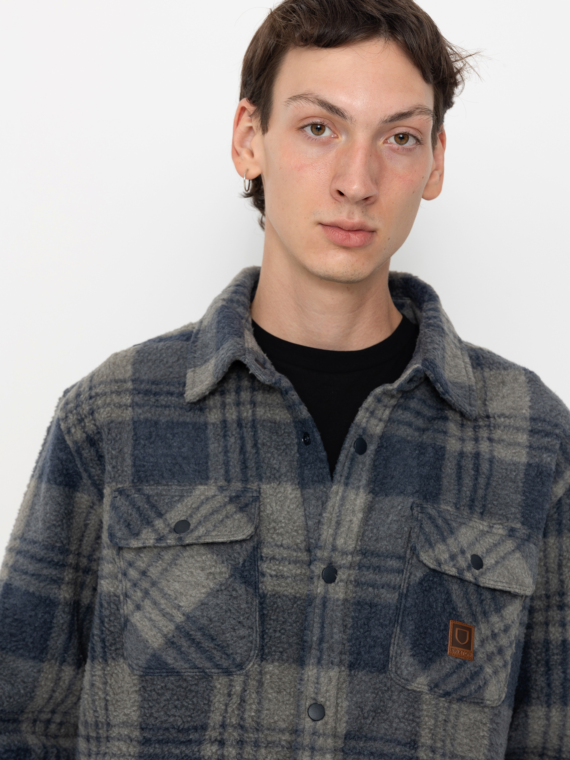 Košeľa Brixton Bowery Arctic Stretch Ls (washed navy/beige plaid)