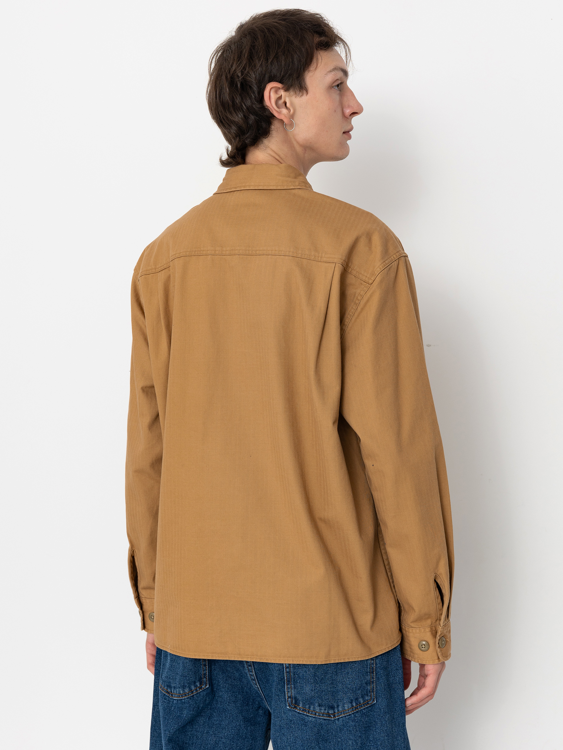 Košeľa Brixton Selden Overshirt (tobacco brown worn wash)