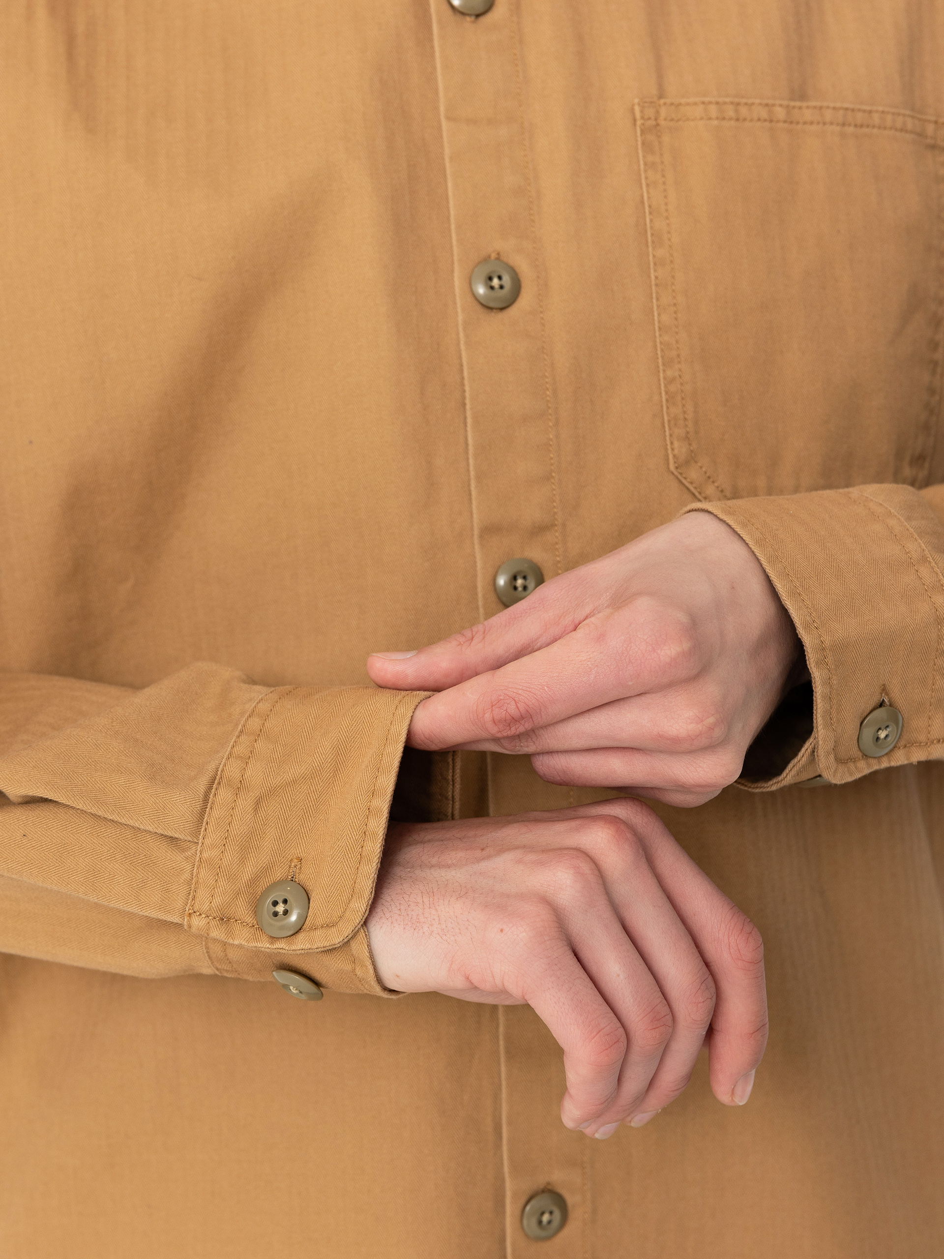 Košeľa Brixton Selden Overshirt (tobacco brown worn wash)