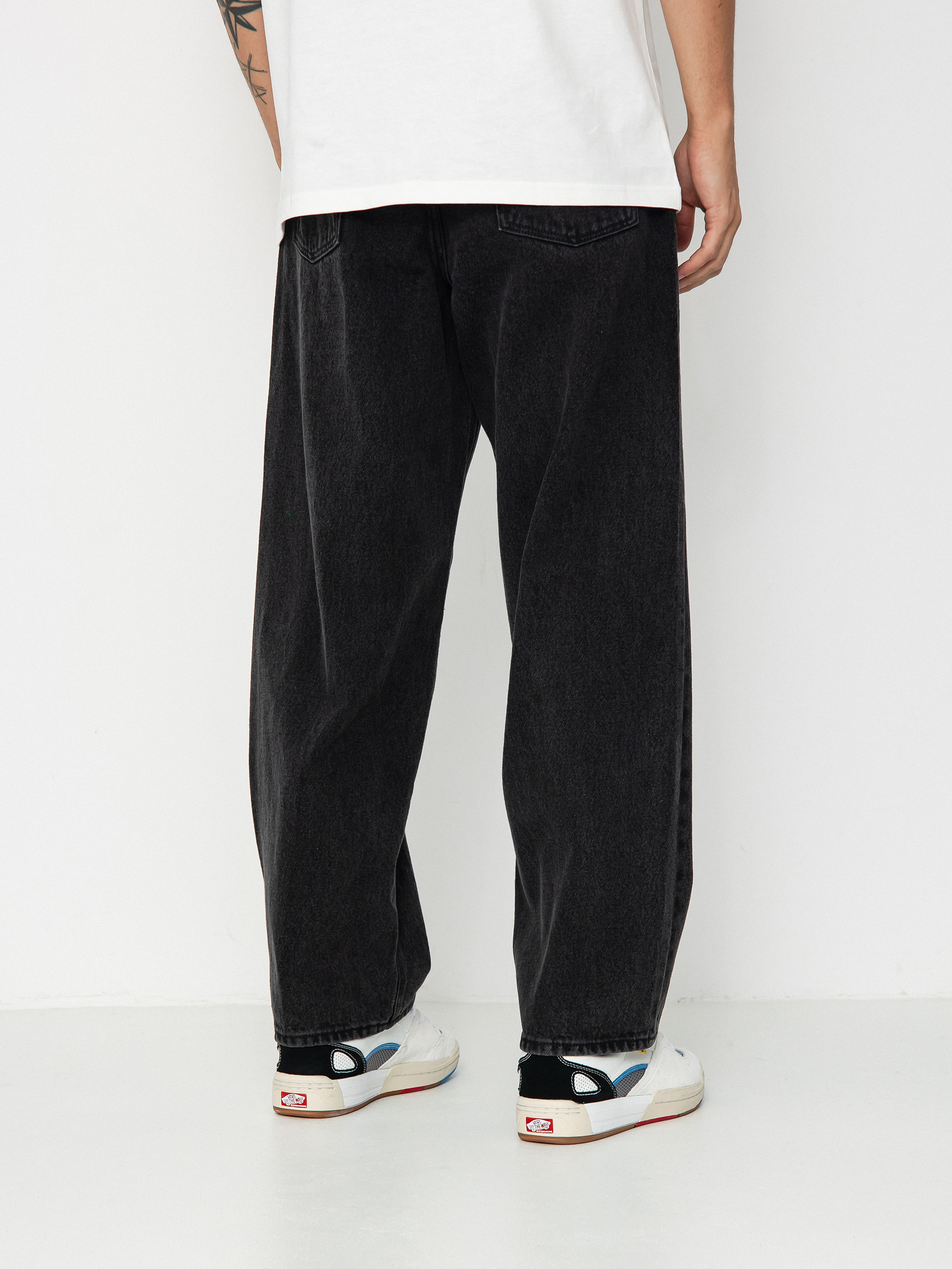 Nohavice OBEY Bigwig Baggy Denim (faded black)