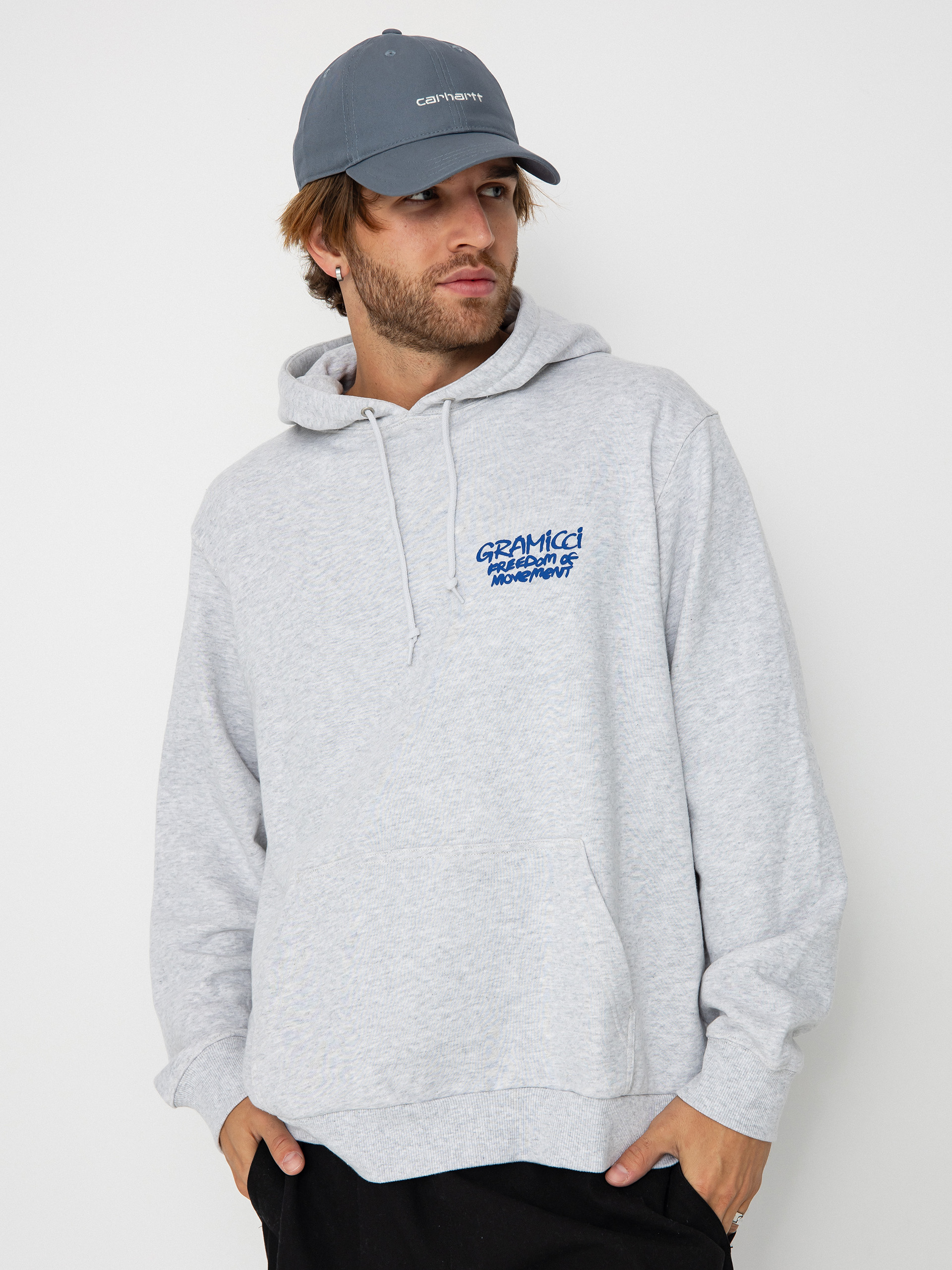 Mikina s kapucňou Gramicci Napping Climber HD (grey heather)