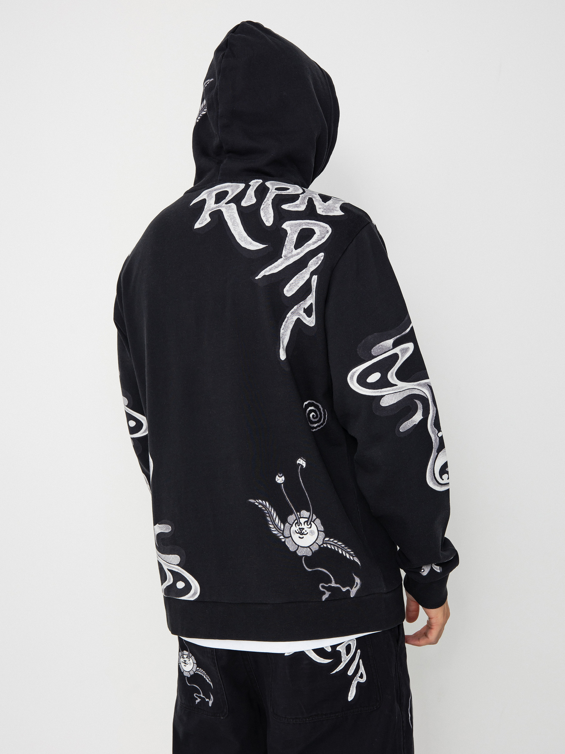 Mikina s kapucňou RipNDip Space Walk HD (black)