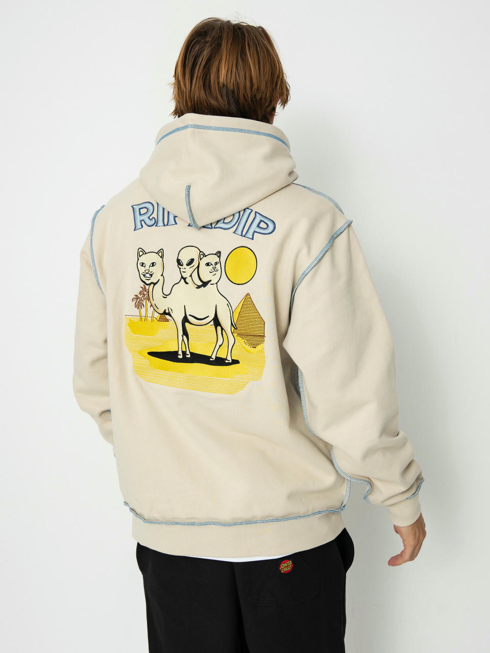 Mikina s kapucňou RipNDip Barnum HD (bone)