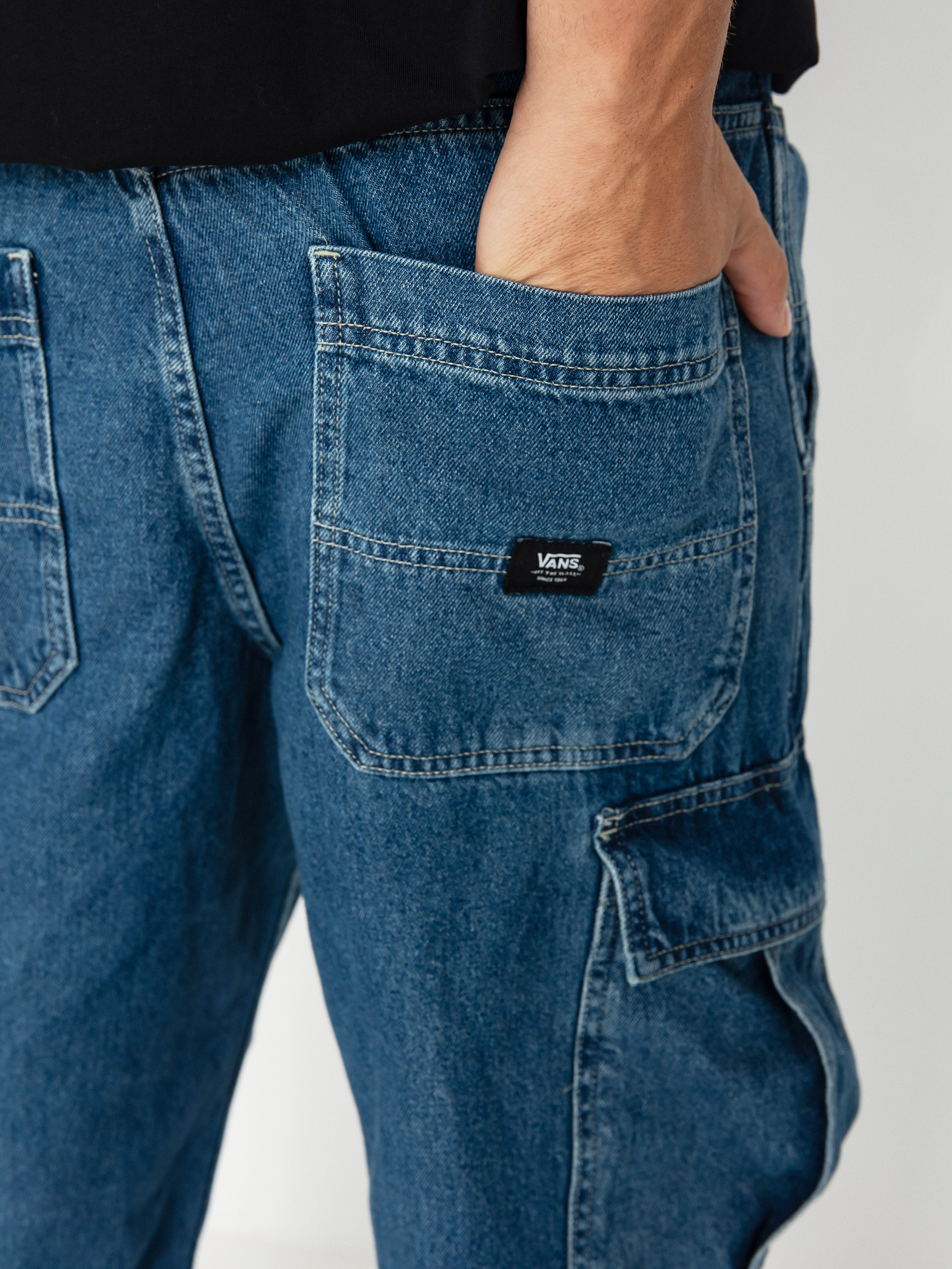 Nohavice Vans Service Cargo Loose Denim (vintage indigo)