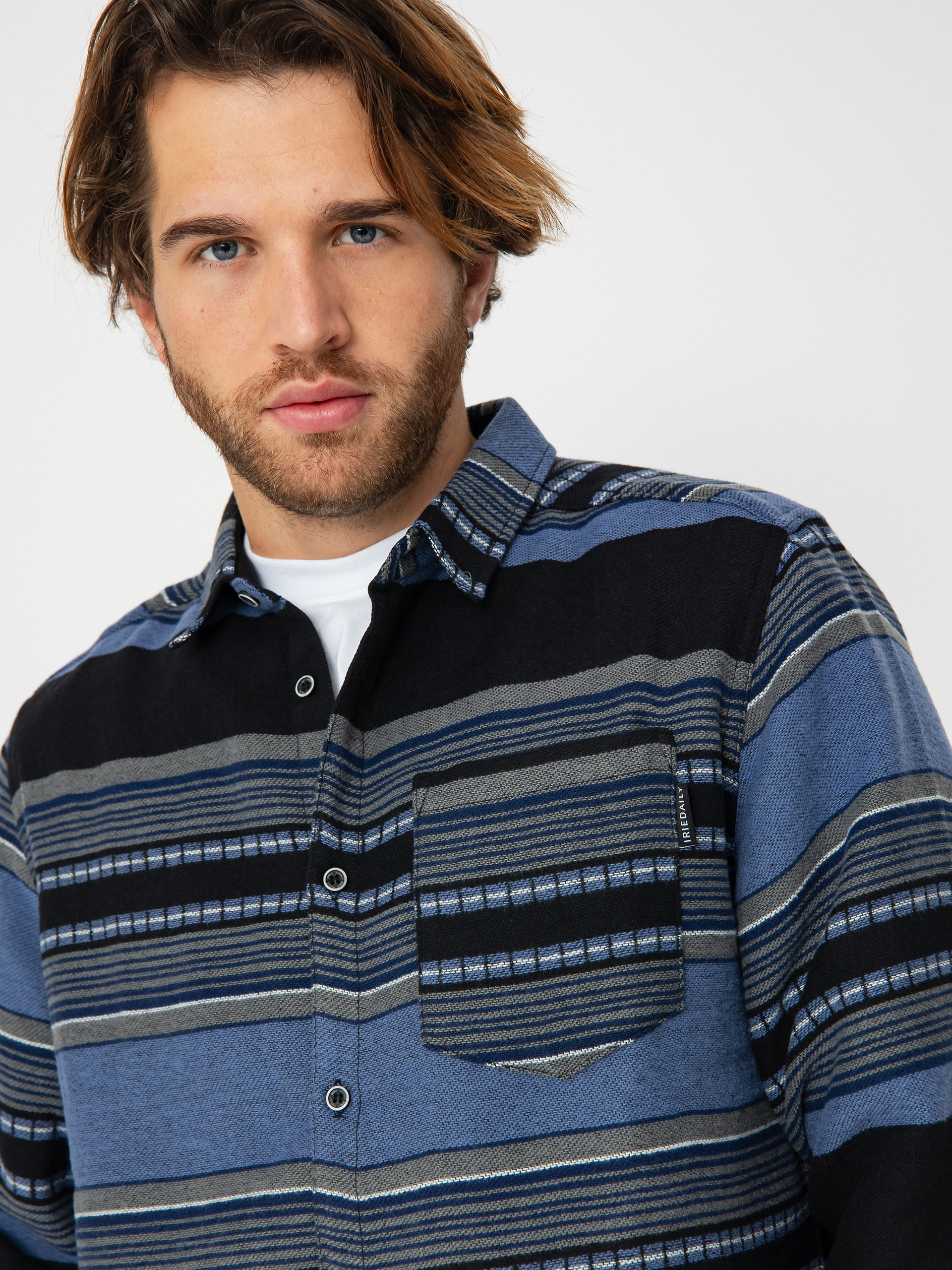 Košeľa Iriedaily Santania (navy grey)