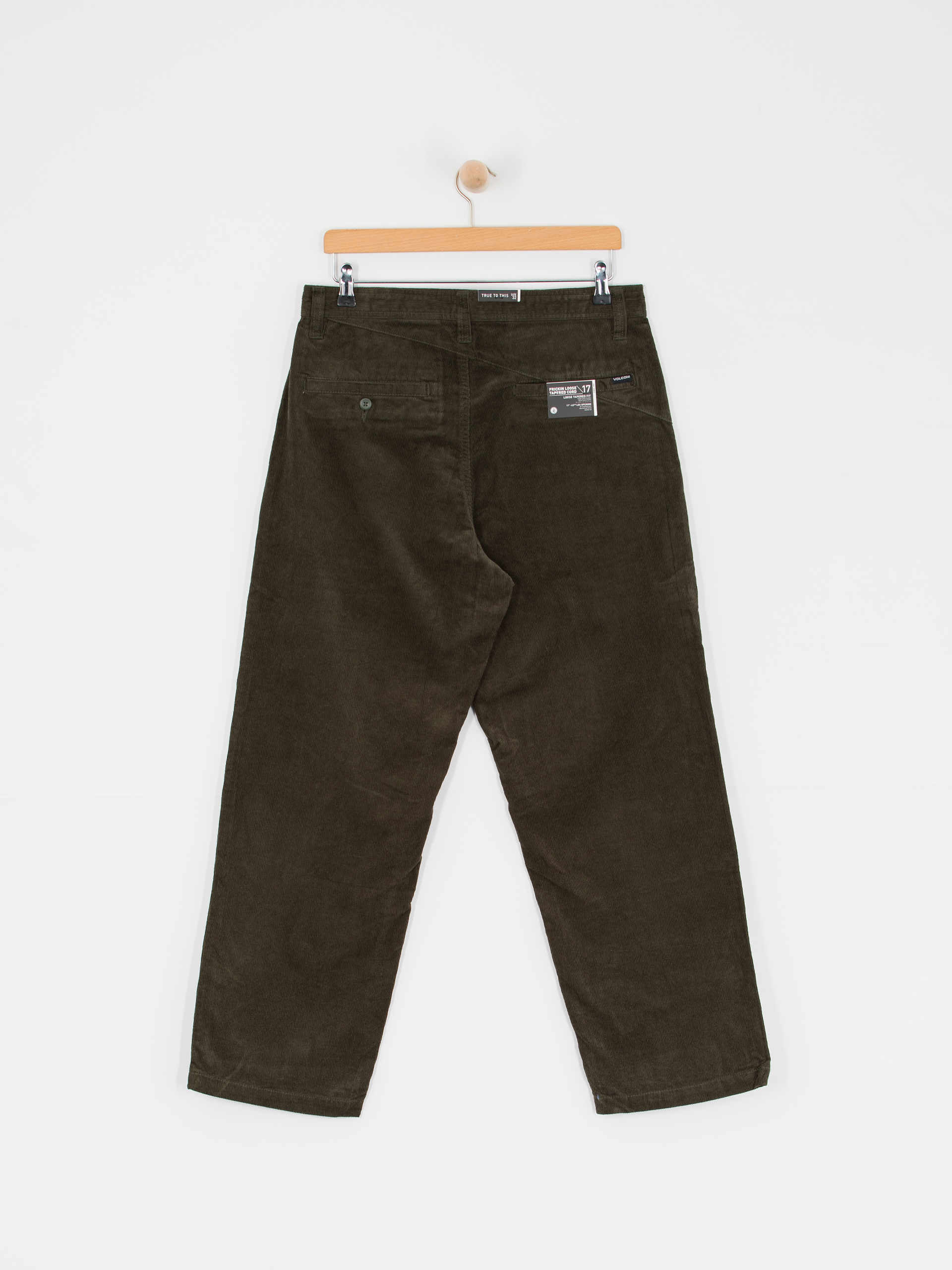 Nohavice Volcom Frickin Loose Tapered Cord (squadron green)