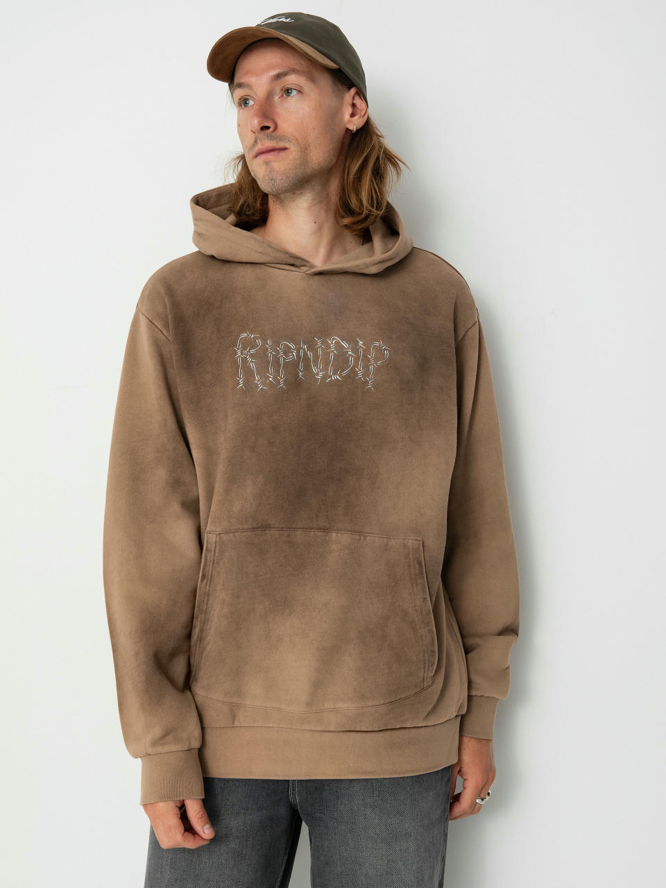 Mikina s kapucňou RipNDip Keep Out HD (almond)