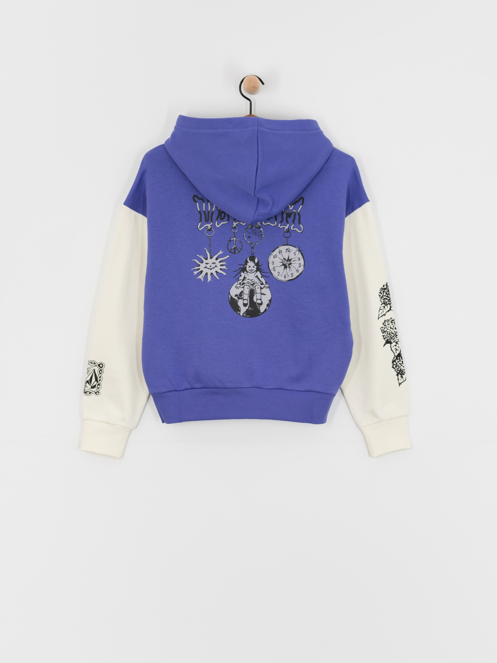 Mikina s kapucňou Volcom Fa Keutchi HD Wmn (ballpoint blue)