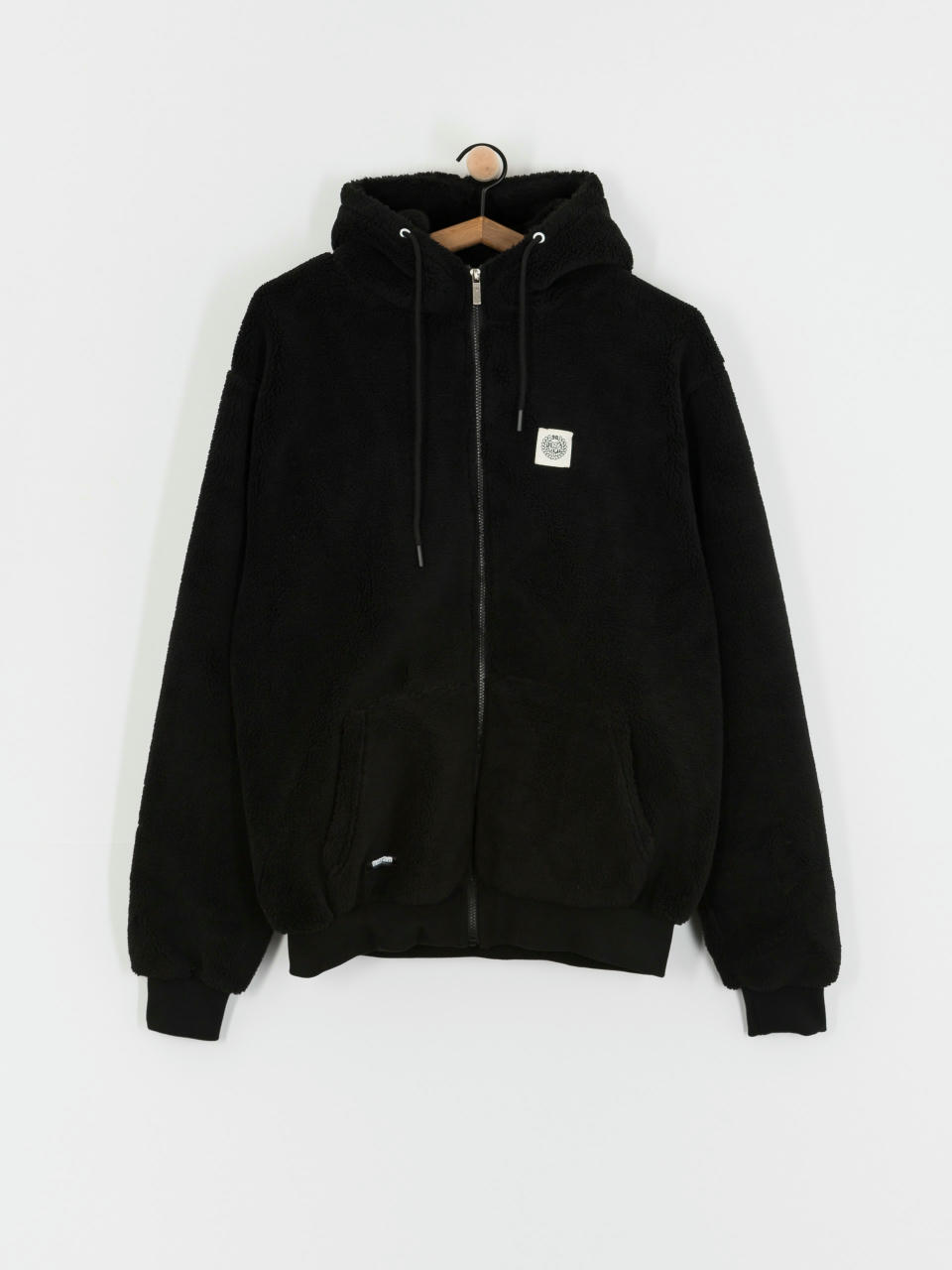 Bunda MassDnm Patch Teddy Zip Hoody (black)