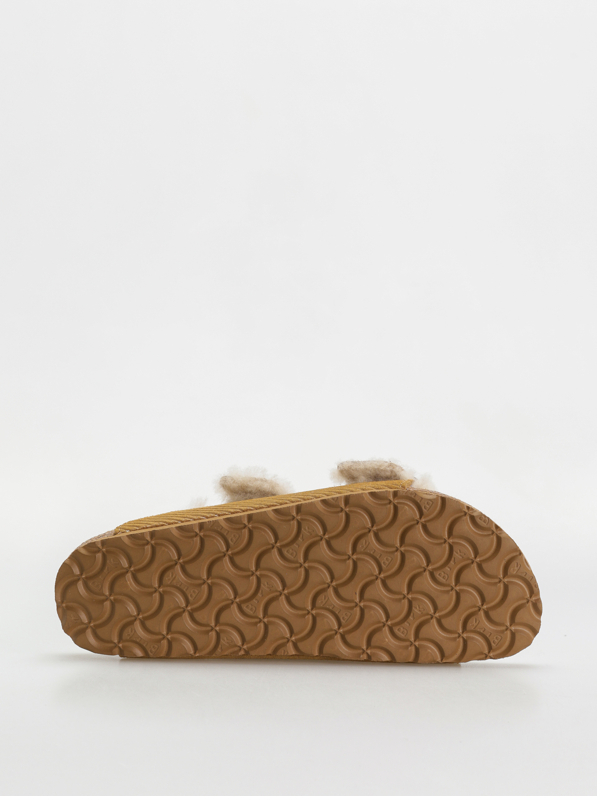 Šľapky Birkenstock Arizona Fell Suede Leather Fur Narrow Wmn (corduroy cork brown)