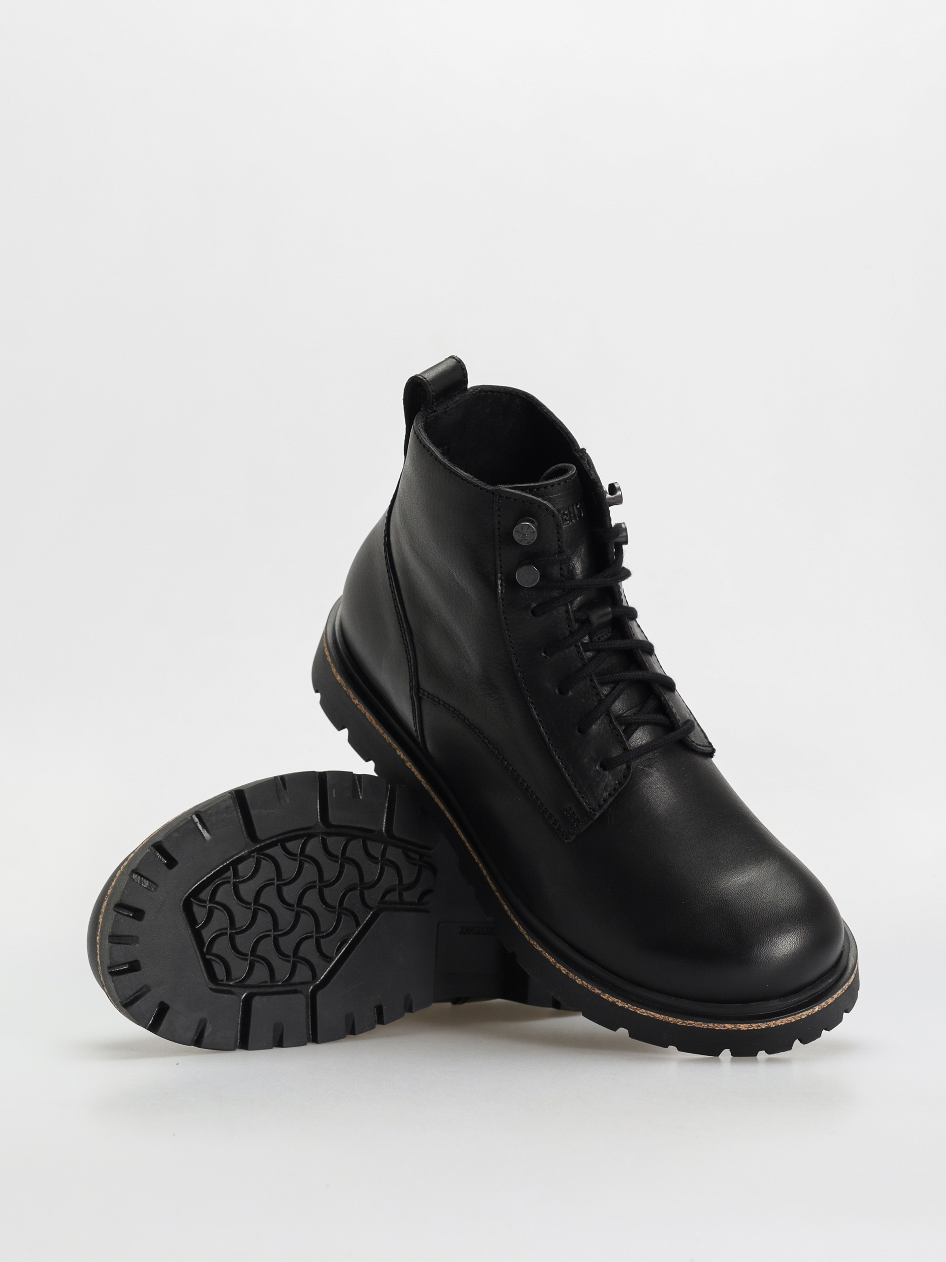 Topánky Birkenstock Highwood Lace Mid Natural Leather Regular (black)