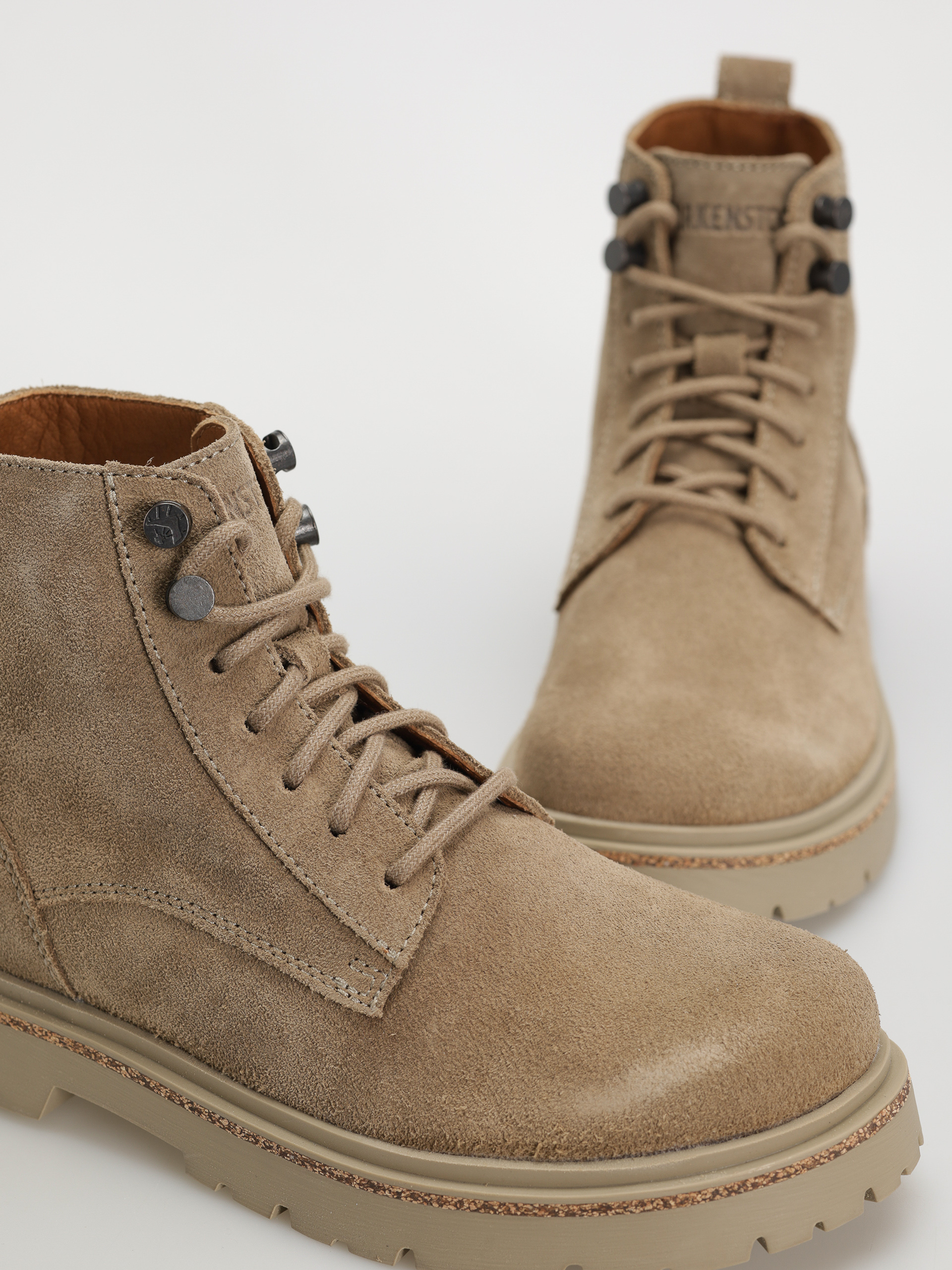 Topánky Birkenstock Highwood Lace Mid Suede Leather Narrow Wmn (taupe)