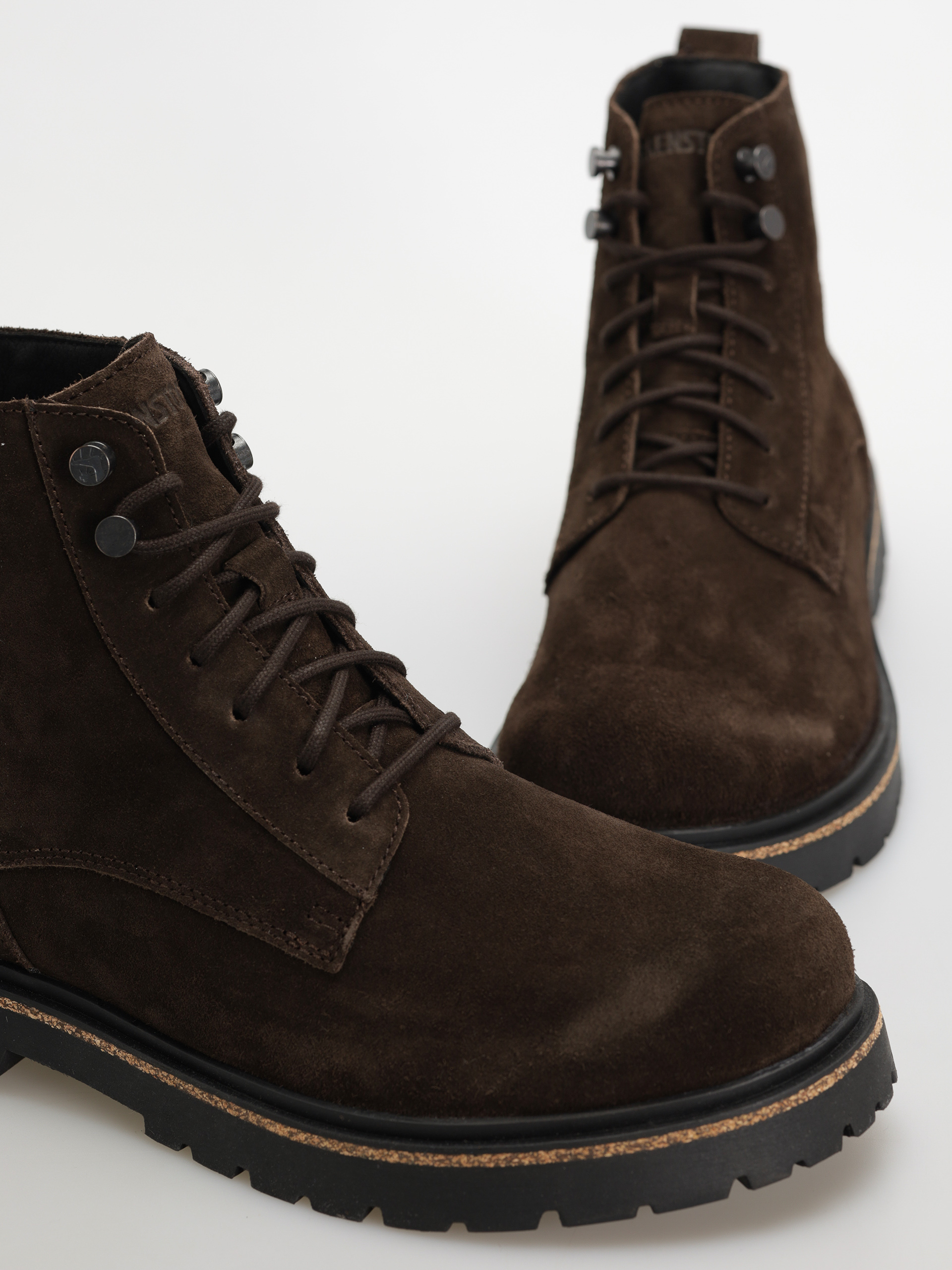 Topánky Birkenstock Highwood Lace Mid Suede Leather Regular (mocha)