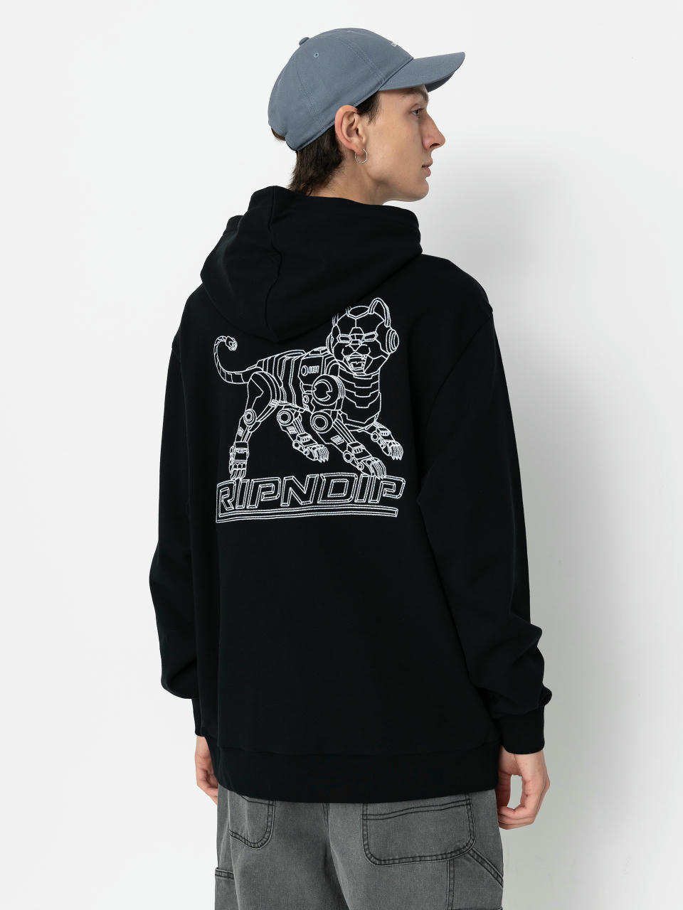 Mikina s kapucňou RipNDip Robo Nerm HD (black)