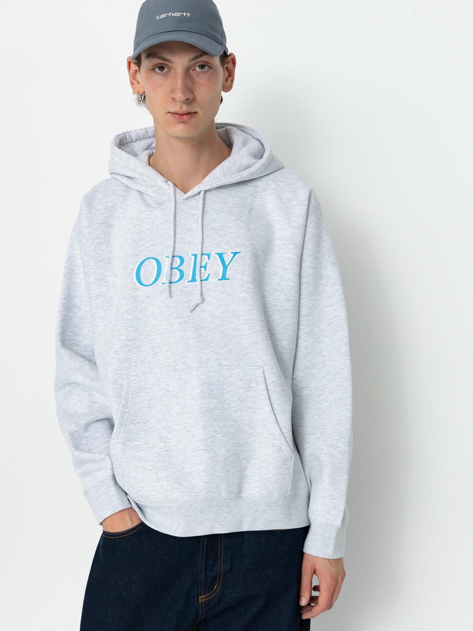 Mikina s kapucňou OBEY Rhythm HD (ash grey)