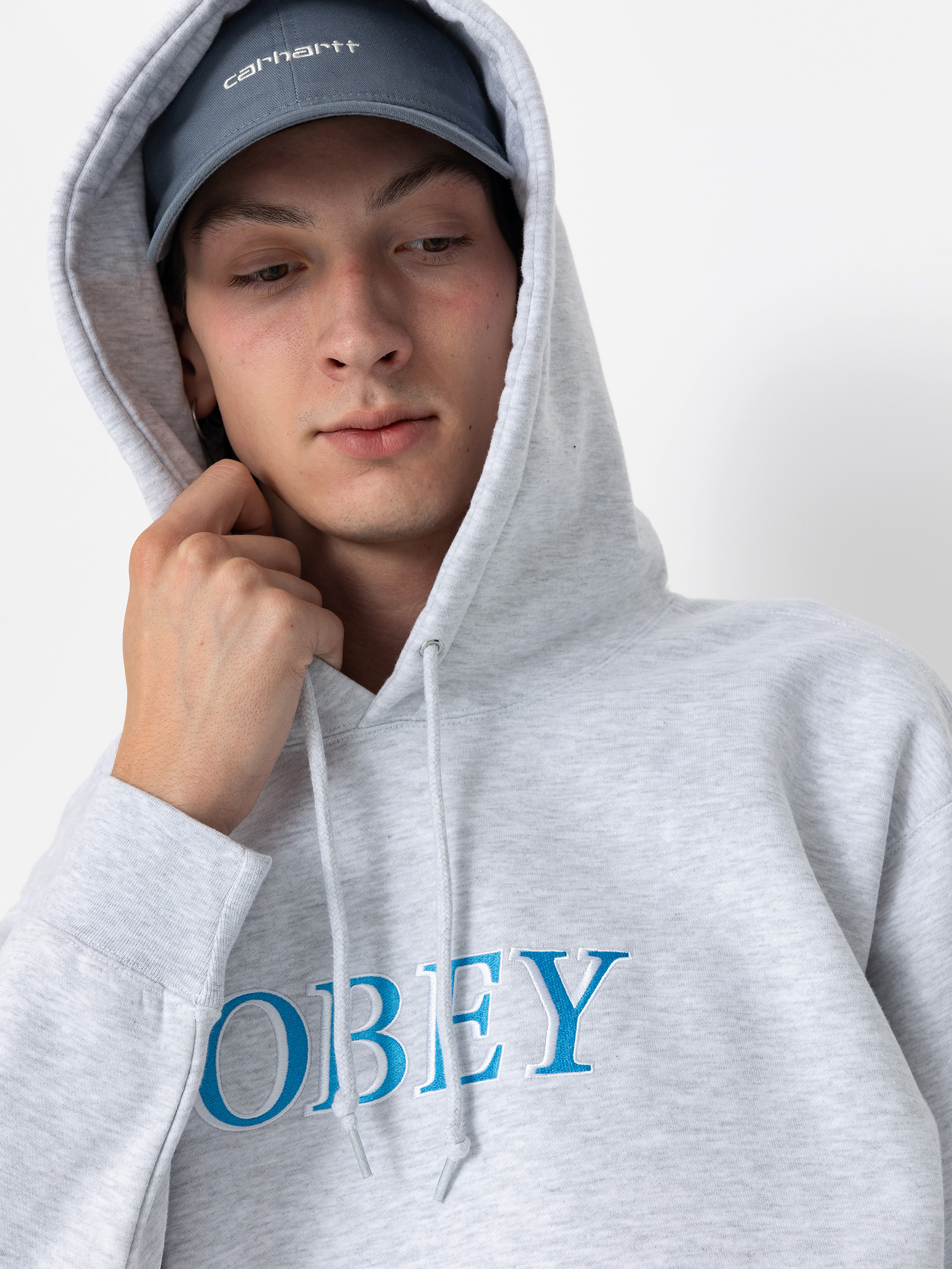 Mikina s kapucňou OBEY Rhythm HD (ash grey)