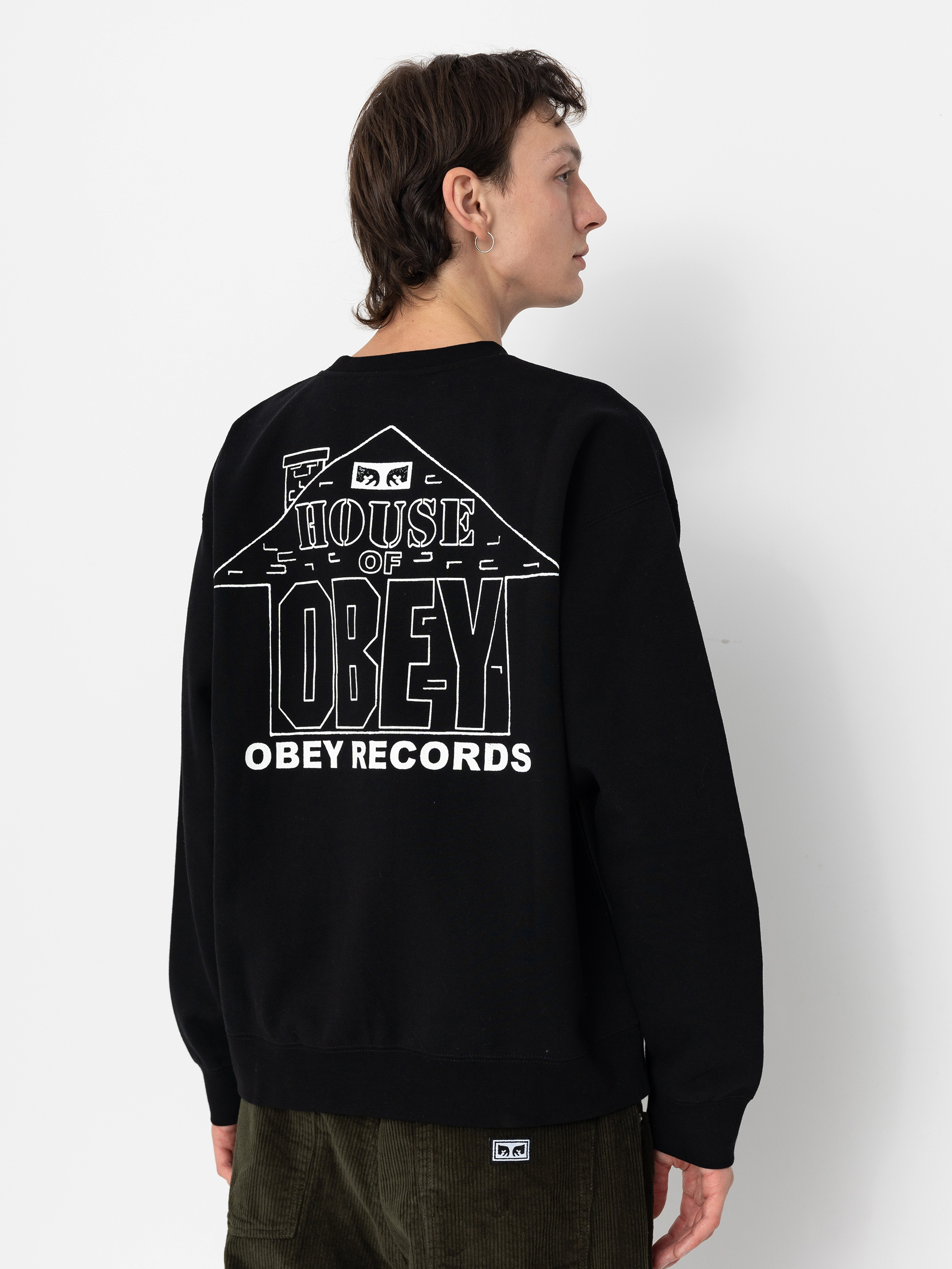 Mikina OBEY House Of Obey Records (black)