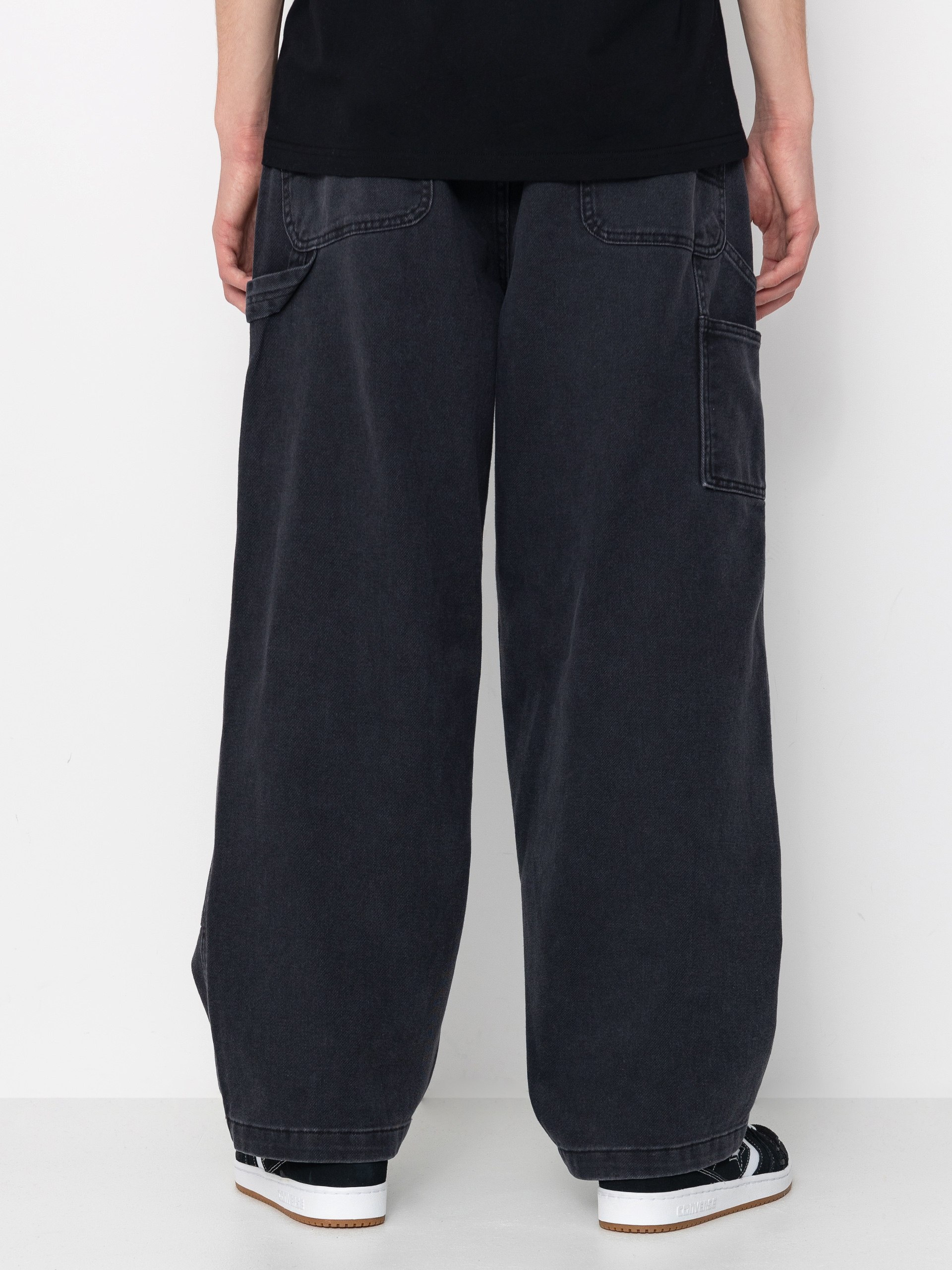 Nohavice OBEY Bigwig Denim Carpenter (black faded wash)