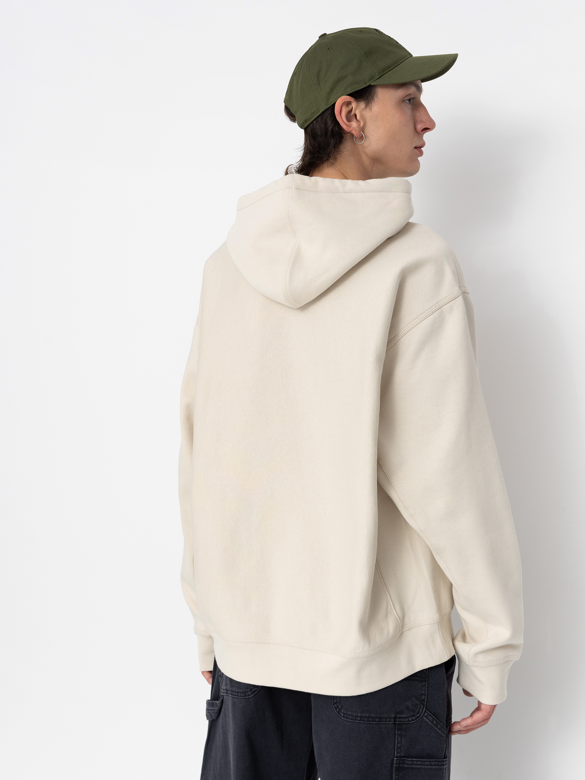 Mikina s kapucňou Carhartt WIP American Script HD (moonbeam)