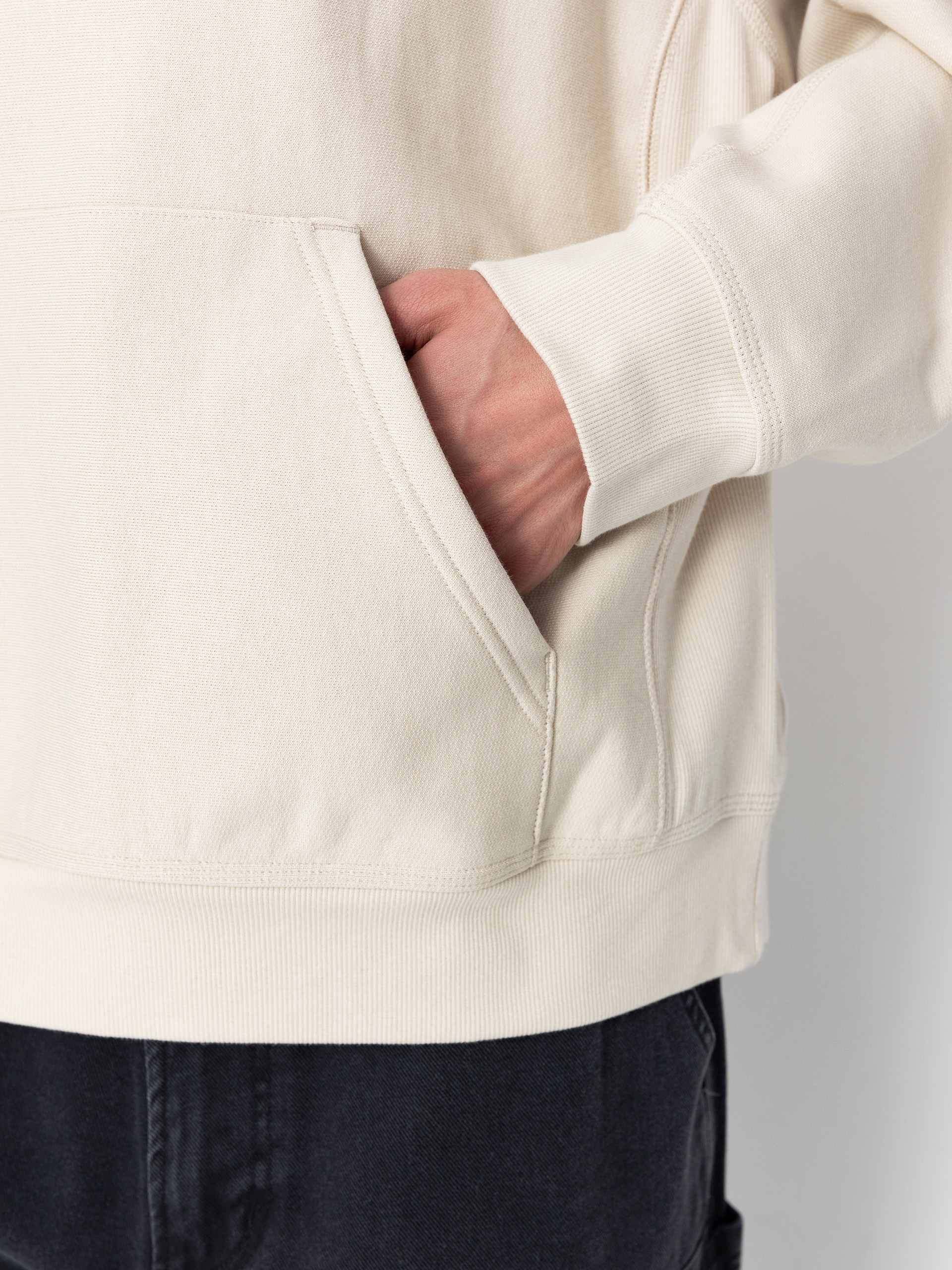 Mikina s kapucňou Carhartt WIP American Script HD (moonbeam)