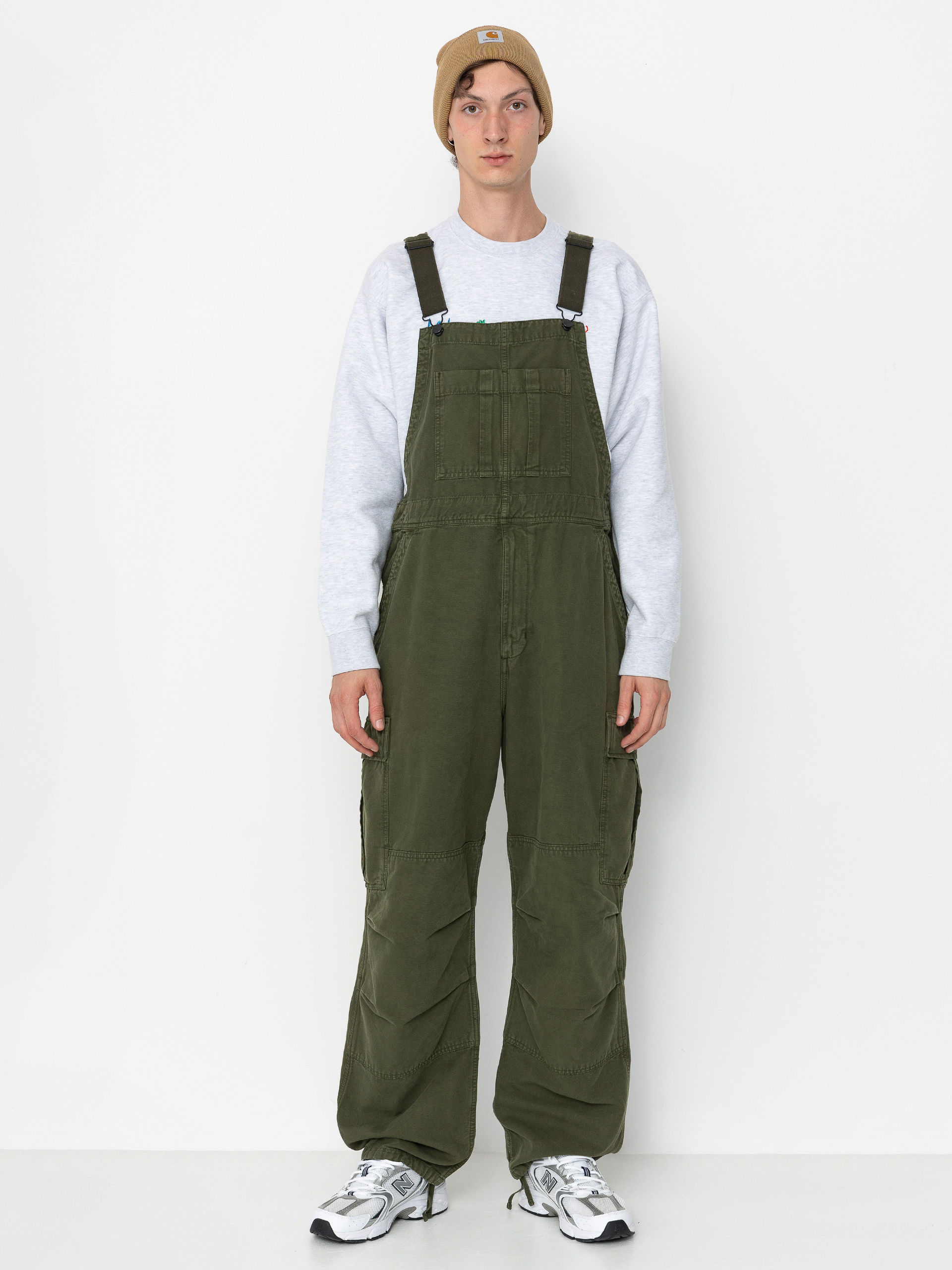 Nohavice Carhartt WIP Cargo Bib Overall (tarragon)