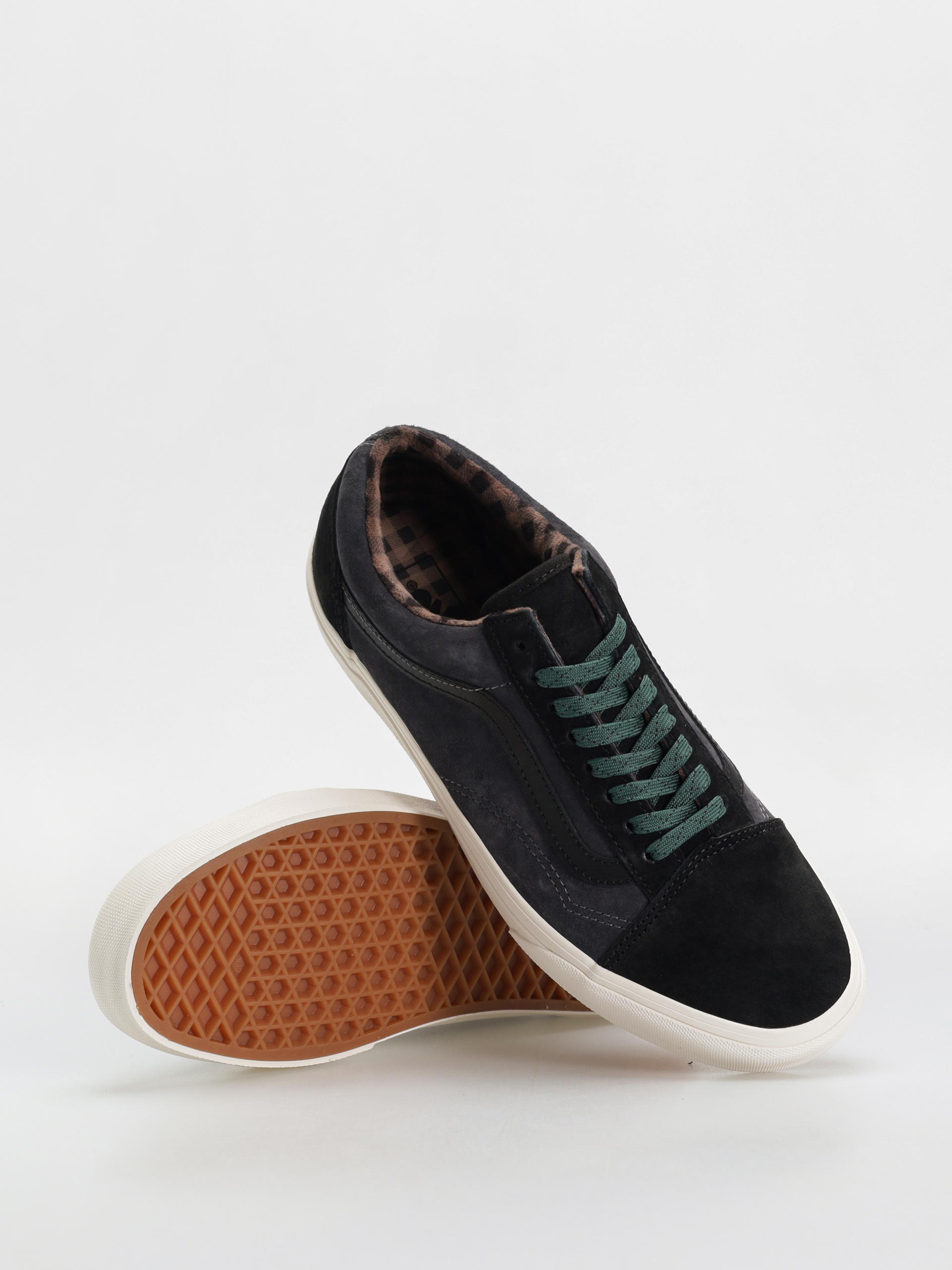 Topánky Vans Old Skool (pig suede plaid gray/black)