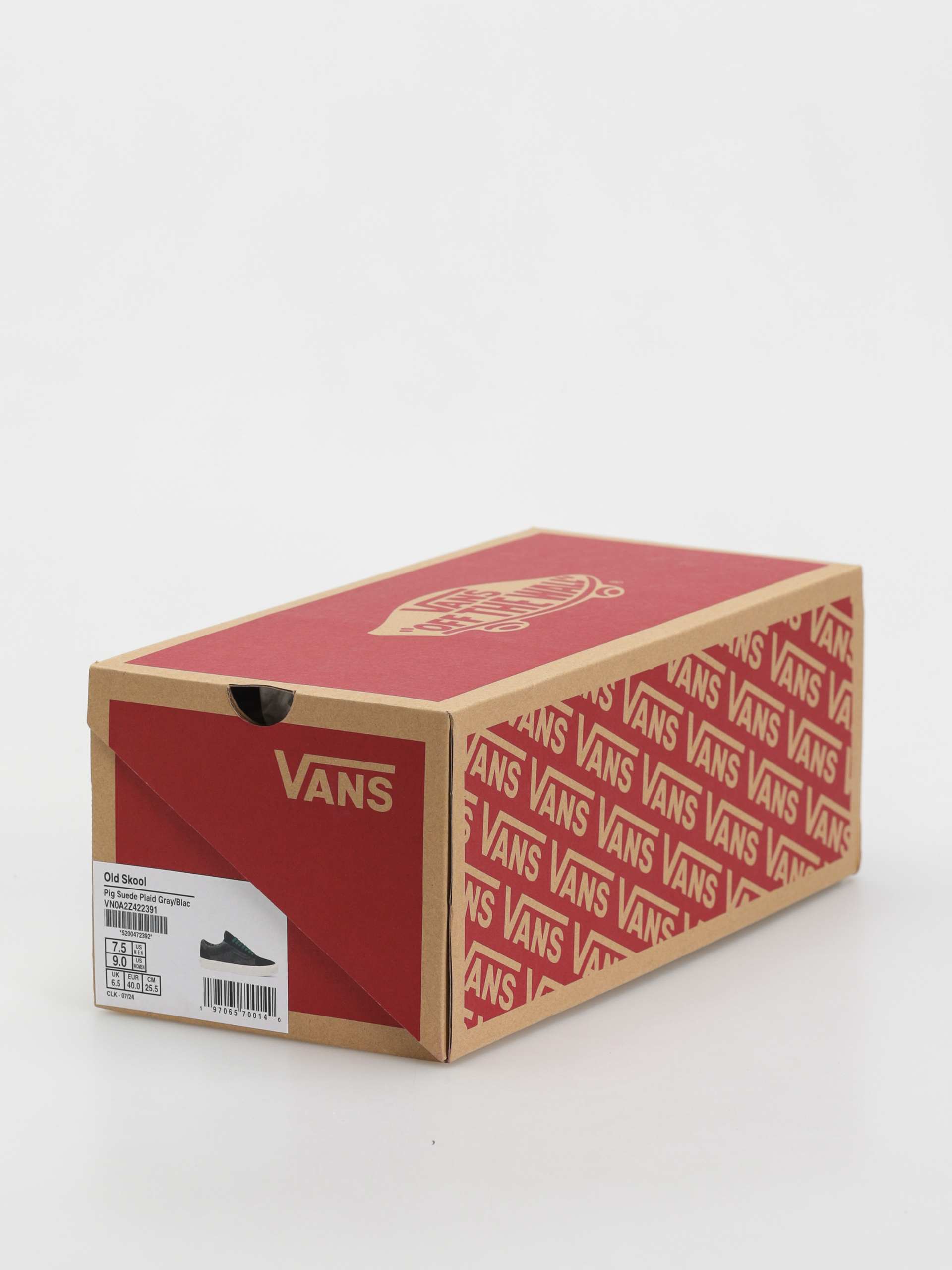 Topánky Vans Old Skool (pig suede plaid gray/black)