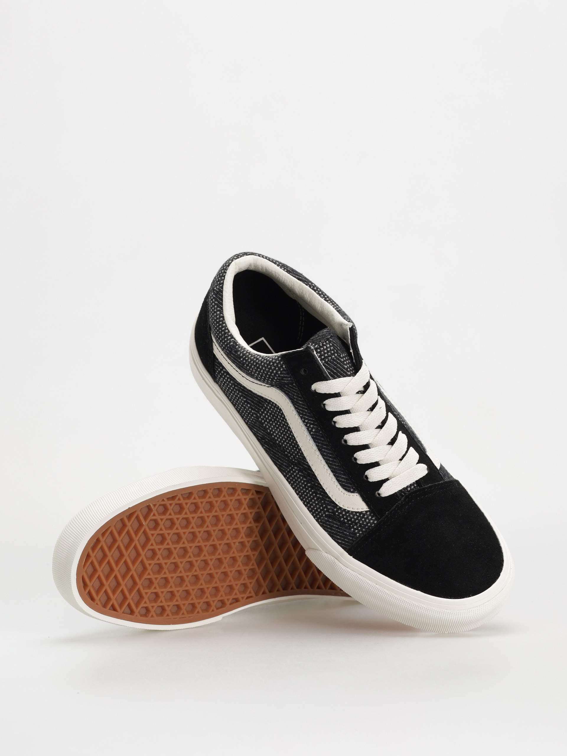 Topánky Vans Old Skool (denim check black)