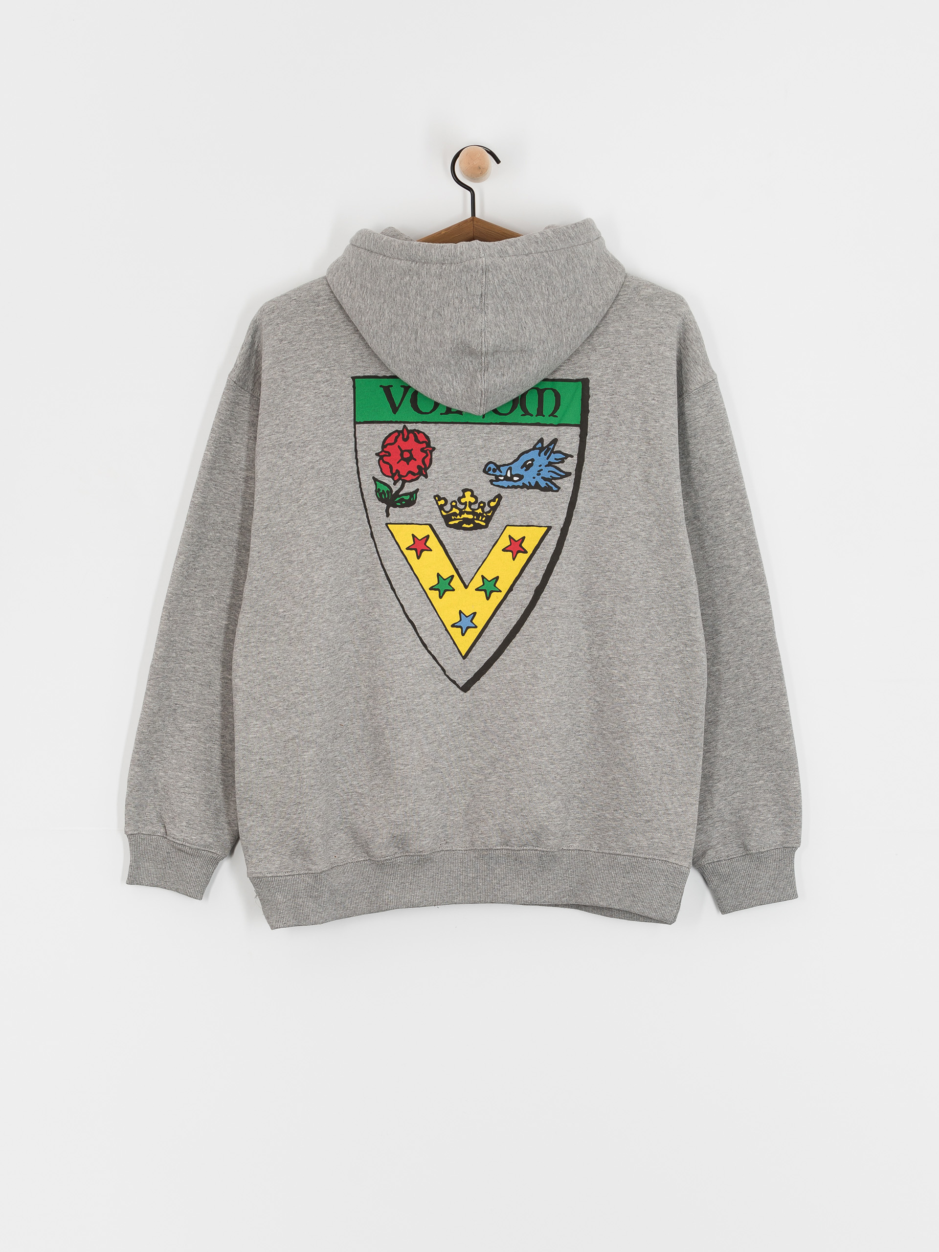Mikina s kapucňou Volcom Fergadelic HD (heather grey)