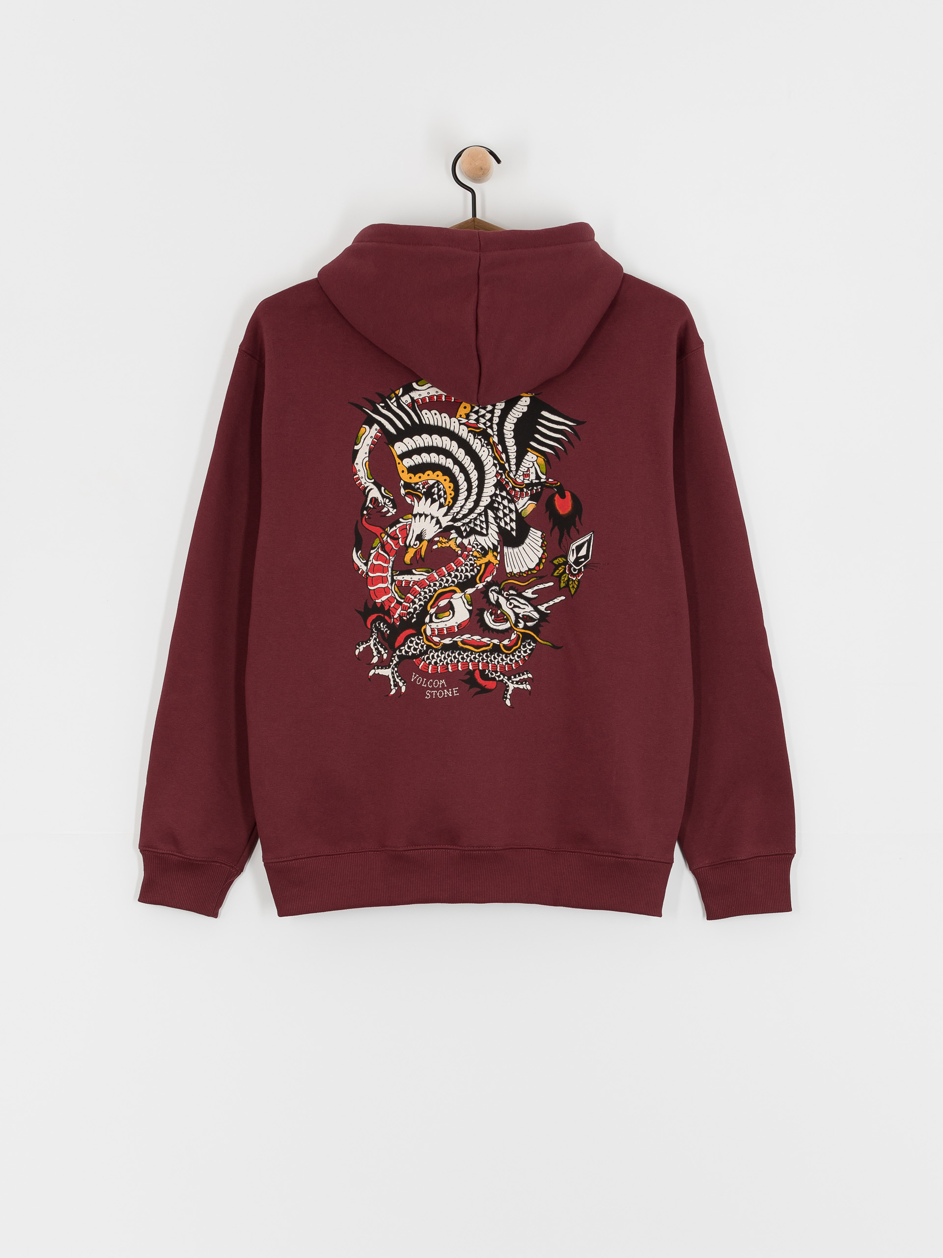 Mikina s kapucňou Volcom Lintell Classic HD (merlot)