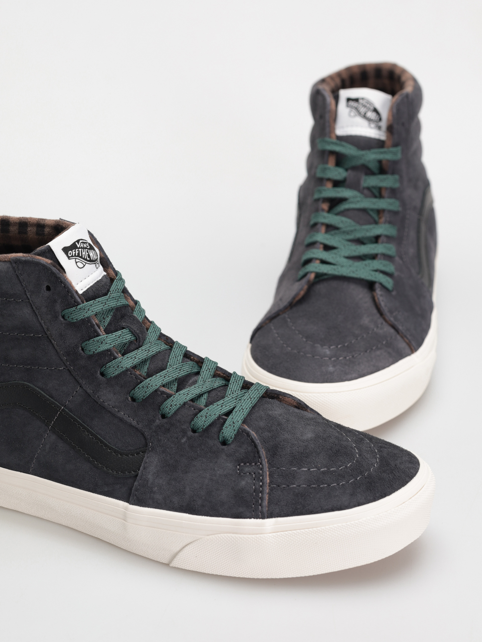Topánky Vans Sk8 Hi (pig suede plaid gray/black)
