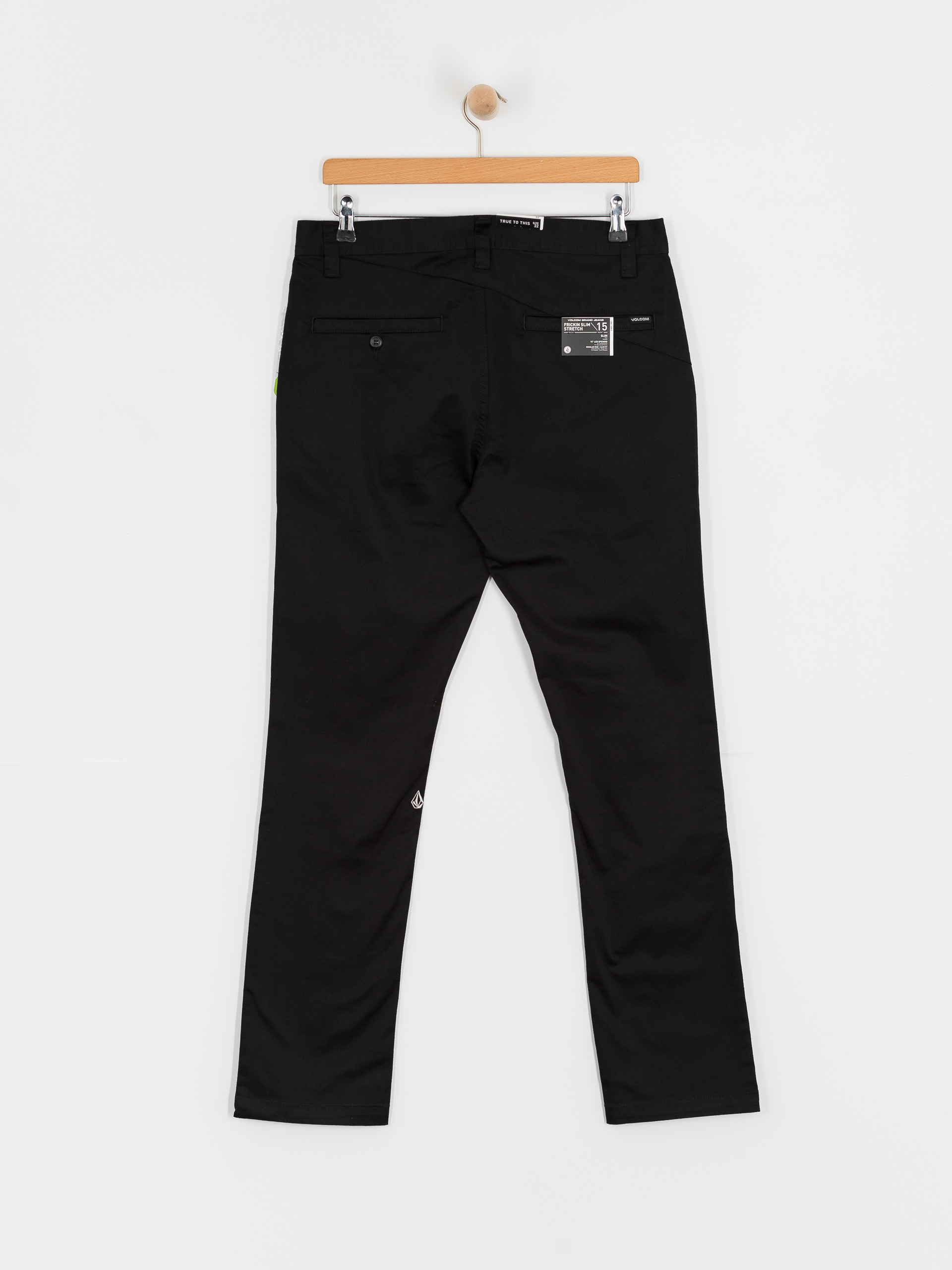 Nohavice Volcom Frickin Slim Stretch (black)