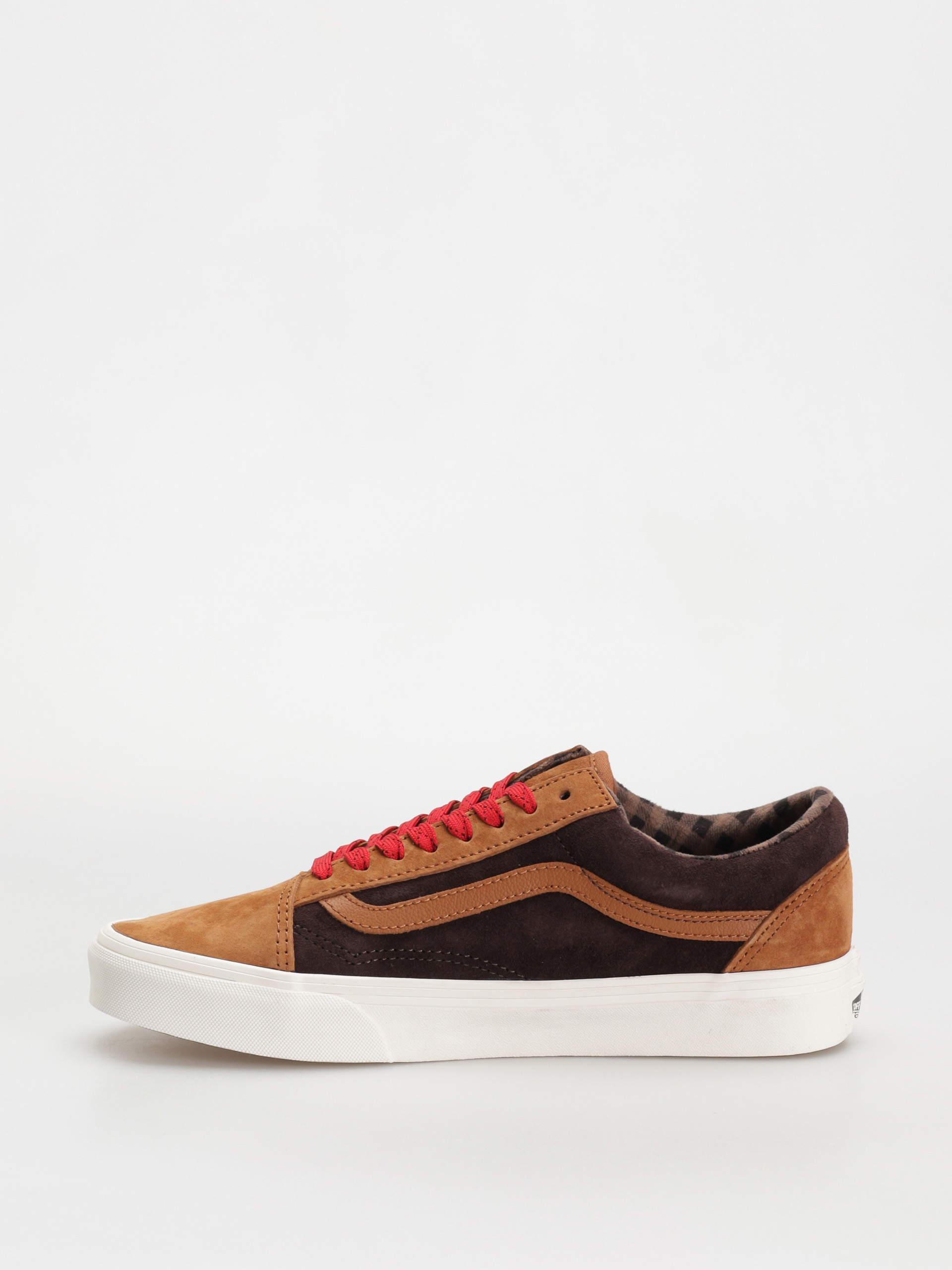 Topánky Vans Old Skool (pig suede plaid glazed ginger)