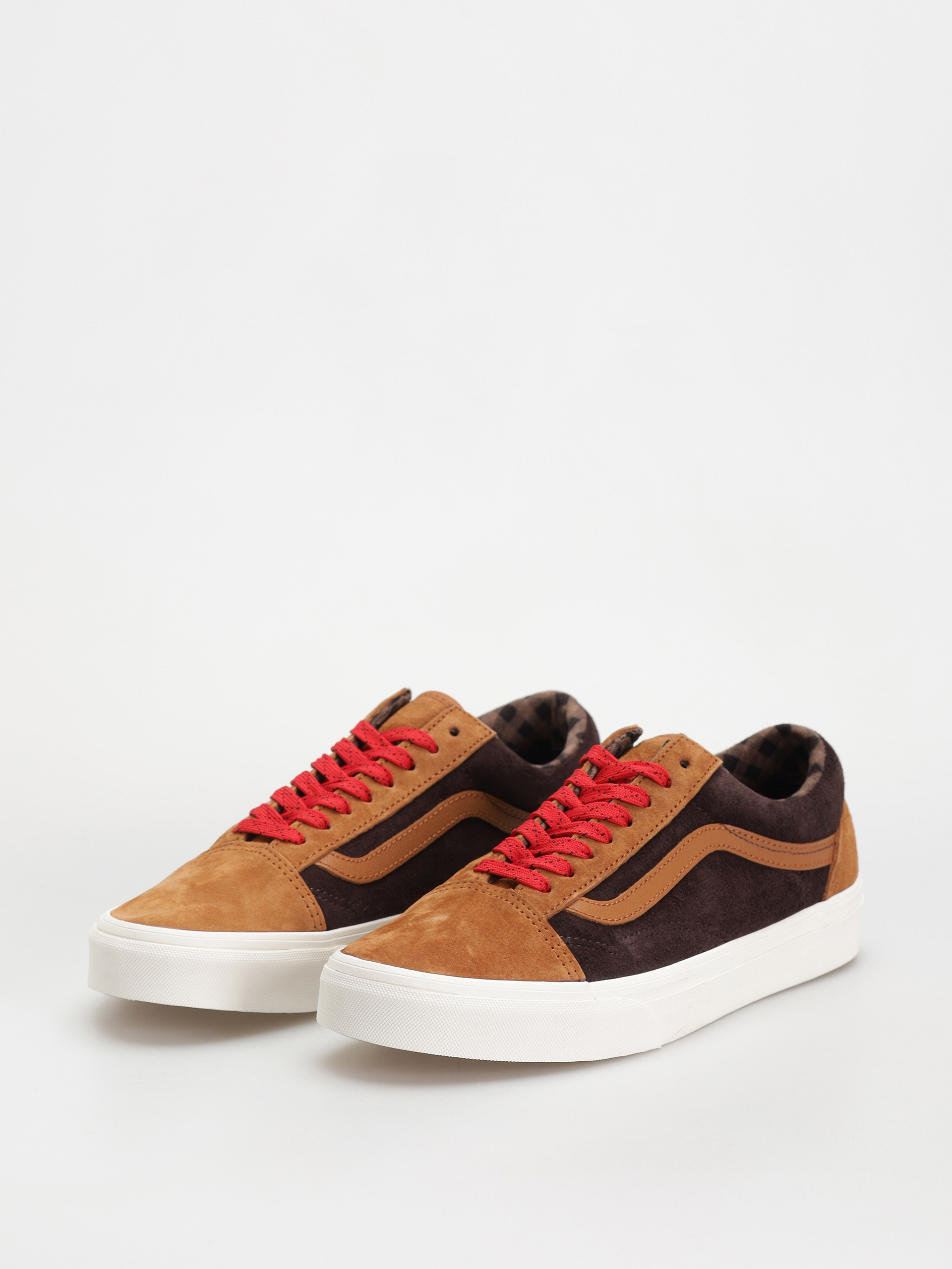 Topánky Vans Old Skool (pig suede plaid glazed ginger)