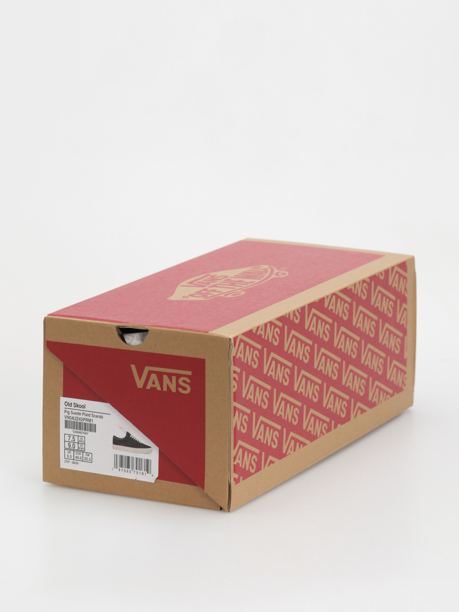 Topánky Vans Old Skool (pig suede plaid scarab)