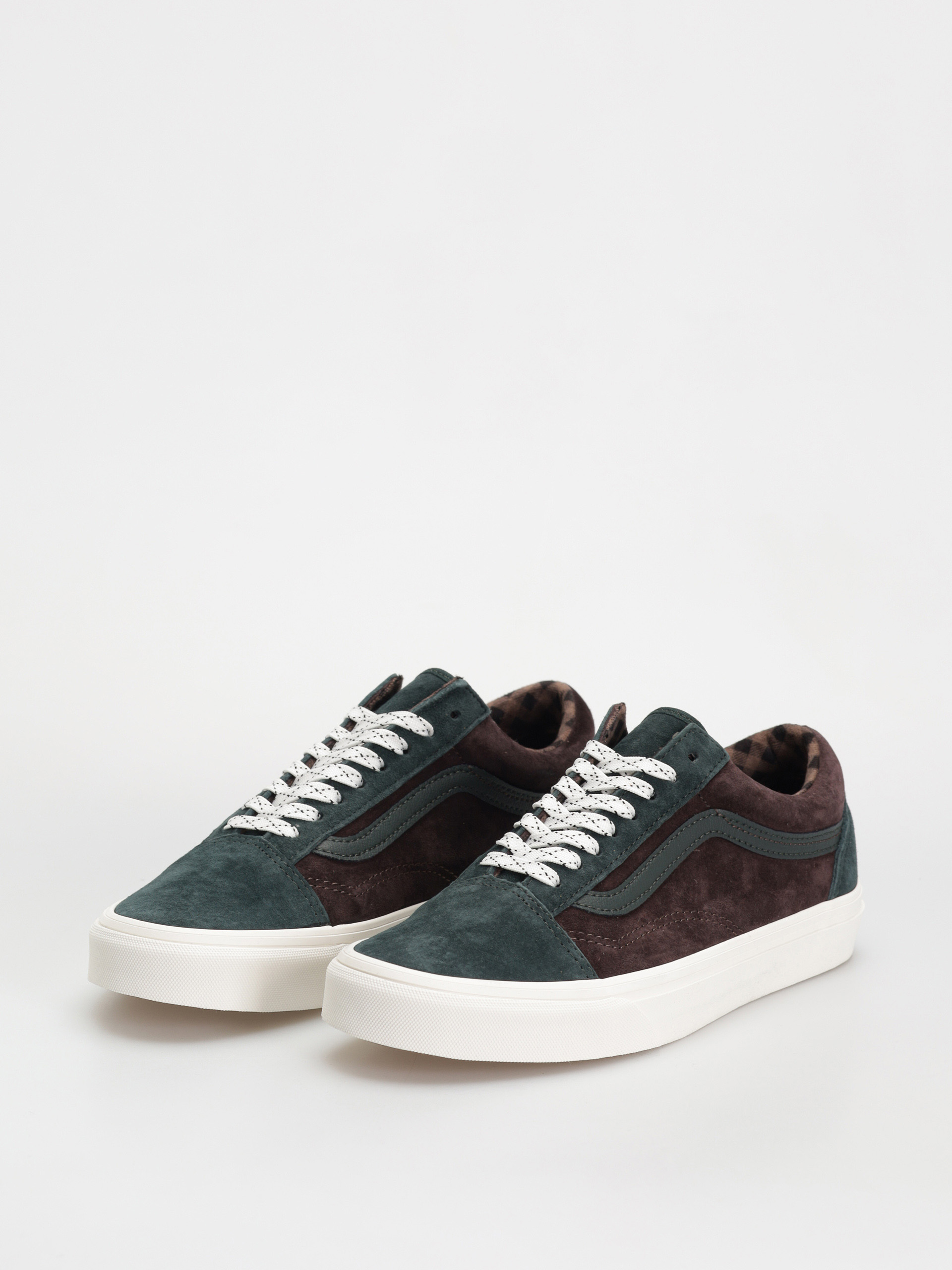 Topánky Vans Old Skool (pig suede plaid scarab)