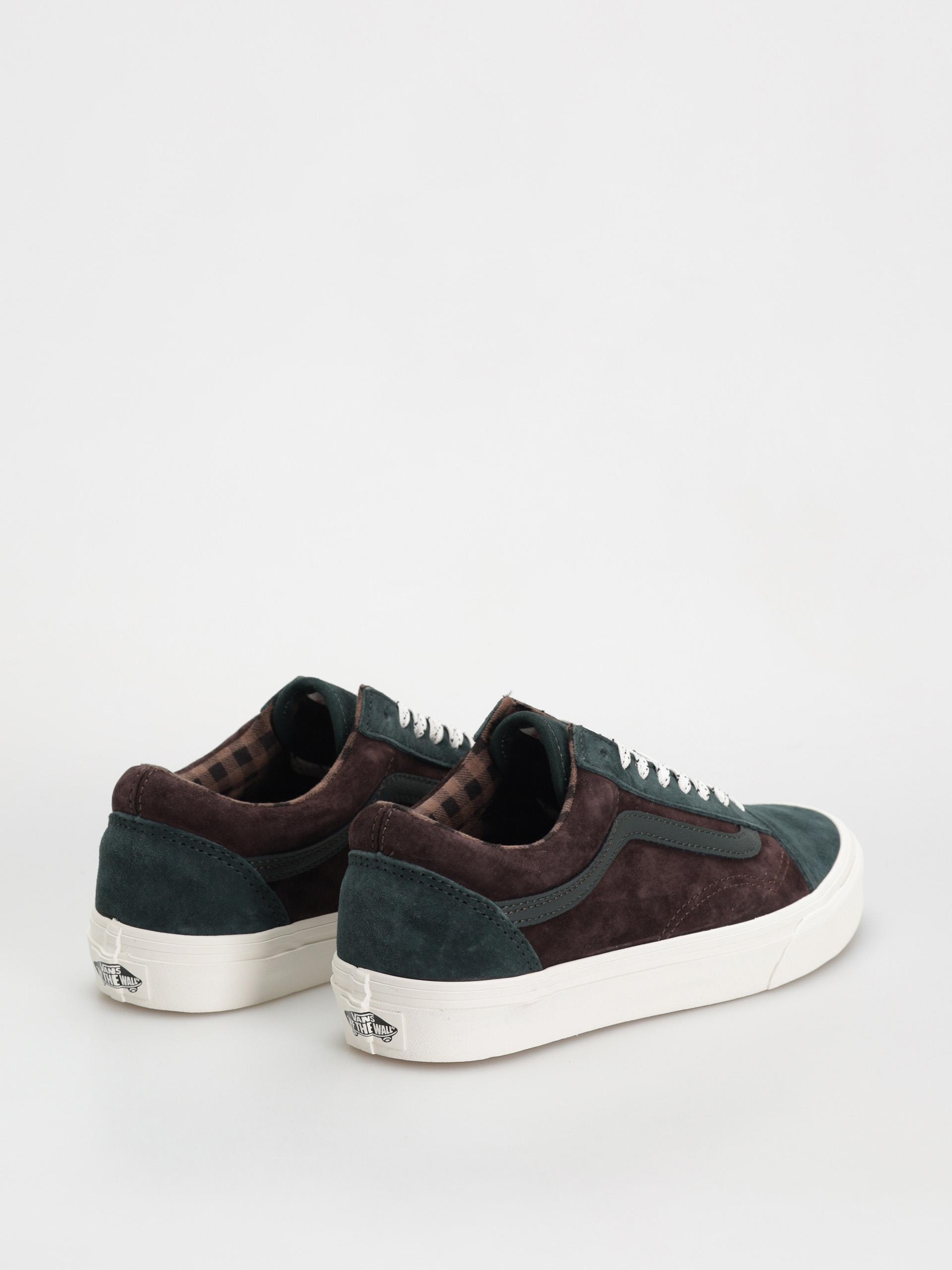 Topánky Vans Old Skool (pig suede plaid scarab)