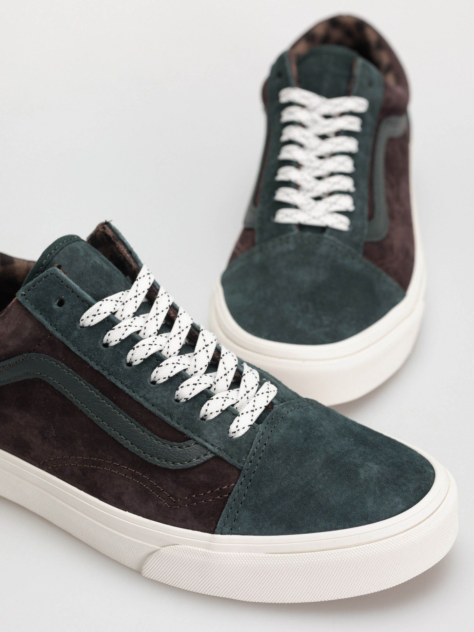 Topánky Vans Old Skool (pig suede plaid scarab)
