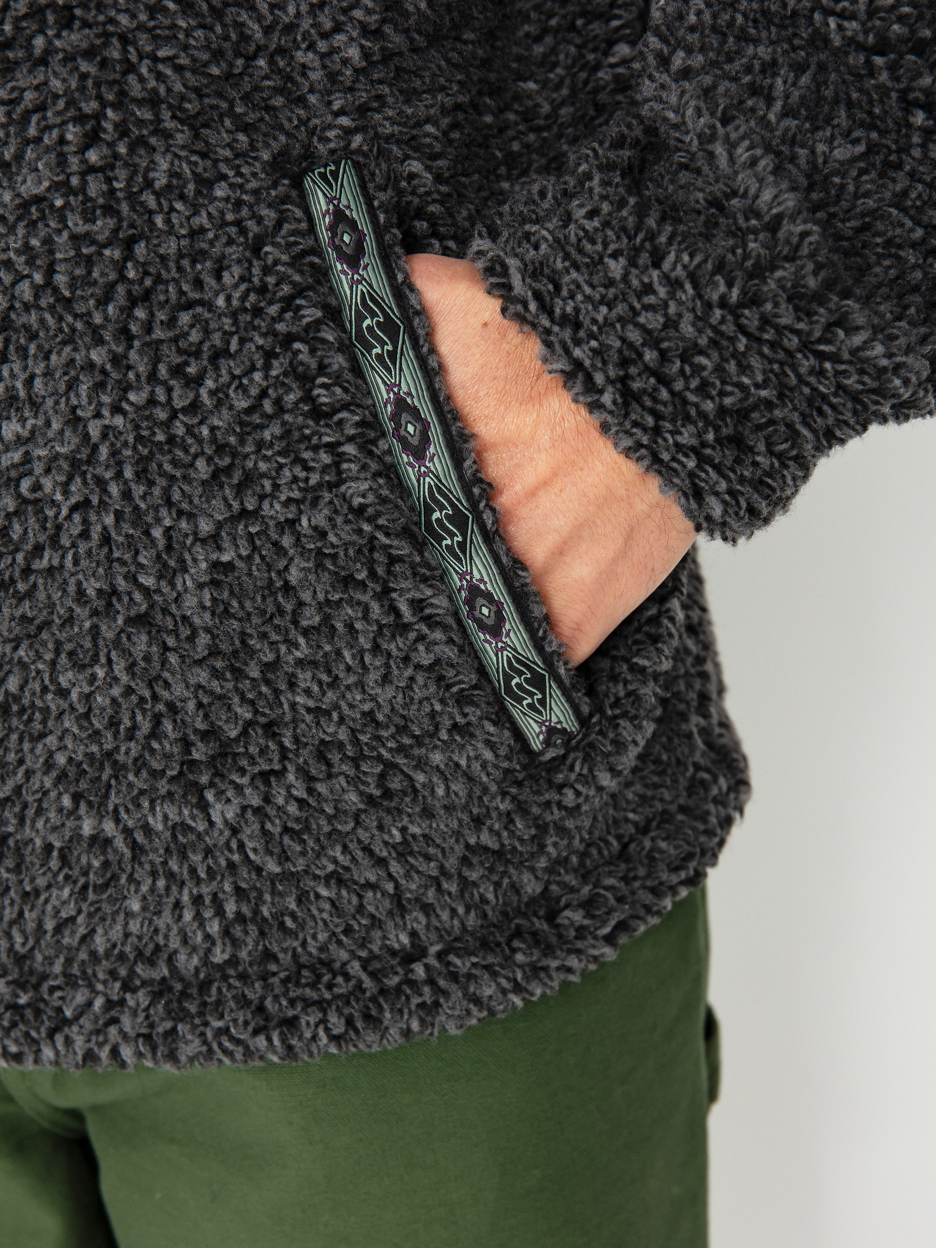 Pánsky Flísová mikina Billabong Boundary Tombstone (black heather)