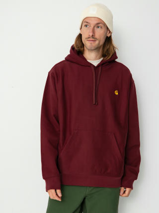 Mikina s kapucňou Carhartt WIP American Script HD (malbec)